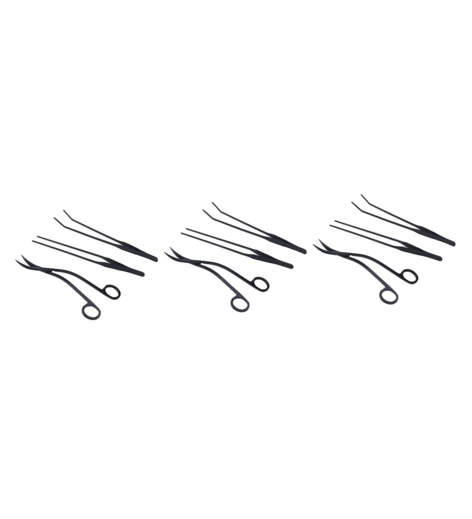 PopetPop 3-Piece Aquarium Scissors Set - Ideal for Aquatic Plants & Substrate Care - Durable Black Shears for Planted Aquariums - Buy Online on GoSupps.com