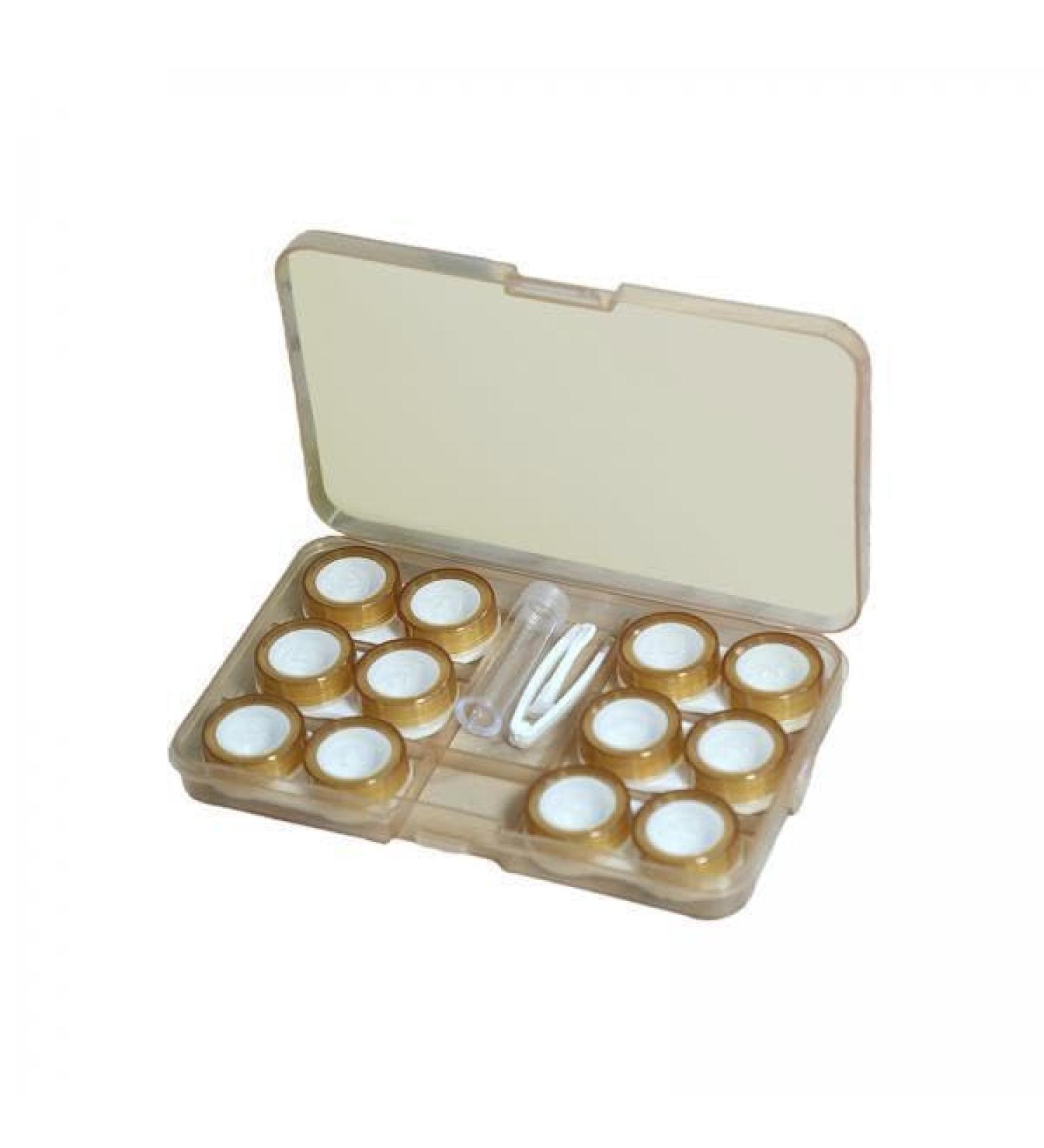 Harayaa 4x Travel Case for 6 Pairs of Contact Lenses - Leak-Proof Silicone Seals Compact & Stylish for Women - Ideal for International Travel - Buy Online on GoSupps.com