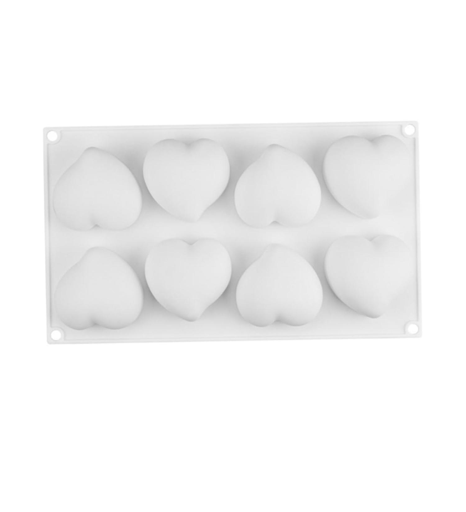 DECHOUS 3D Silicone Heart Mold Candy Making Molds Cake Mold Trays Silicone Cake Mold Silicone Soap Molds Heart Fondant Mold Candle Molds Cake Baking Moulds Chocolate Fudge White 29.5*3.5*17cm White - Buy Online on GoSupps.com
