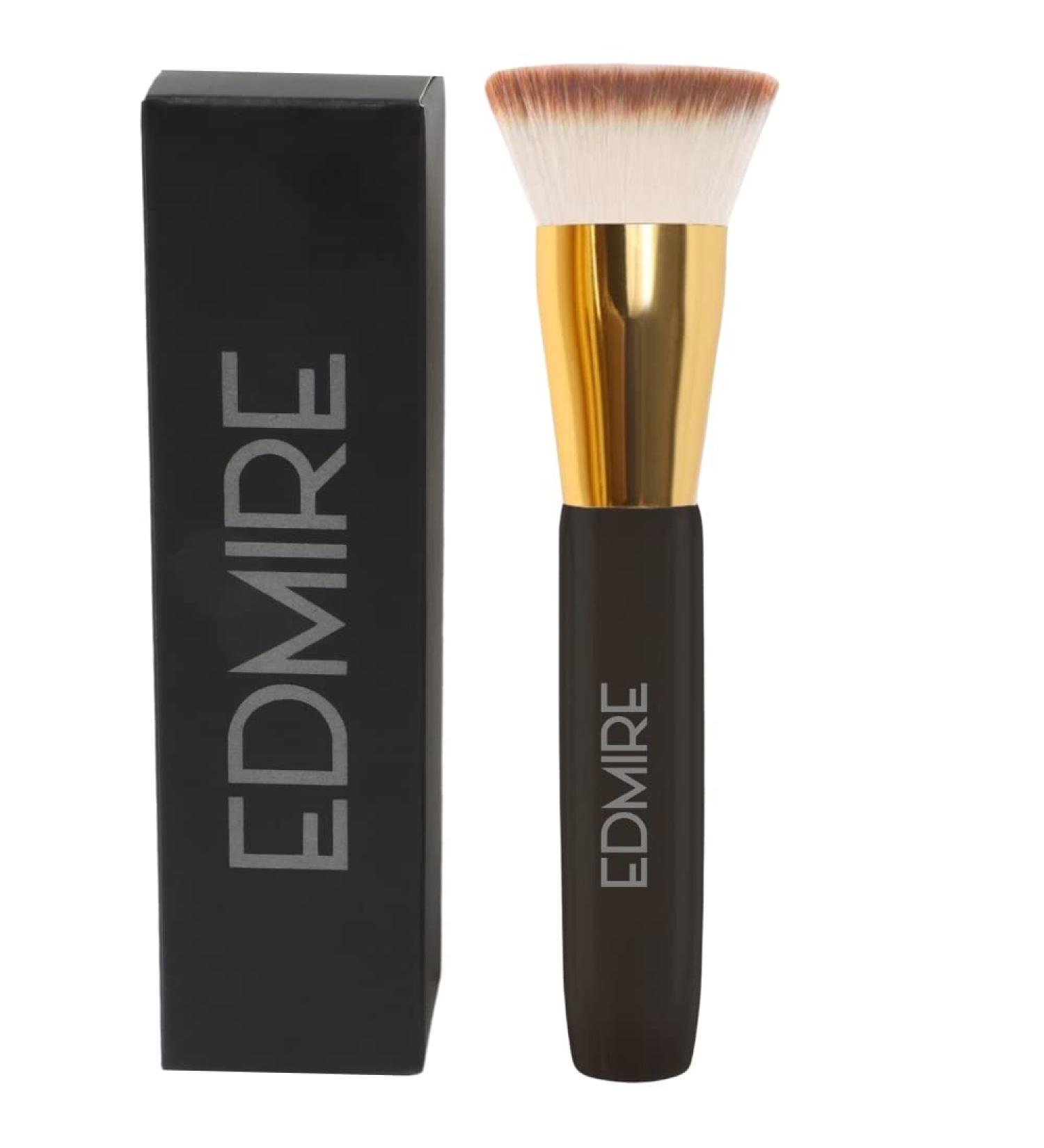EDMIRE Flat Top Kabuki Foundation Brush for Liquid and Powder Makeup - Black - Buy Online on GoSupps.com