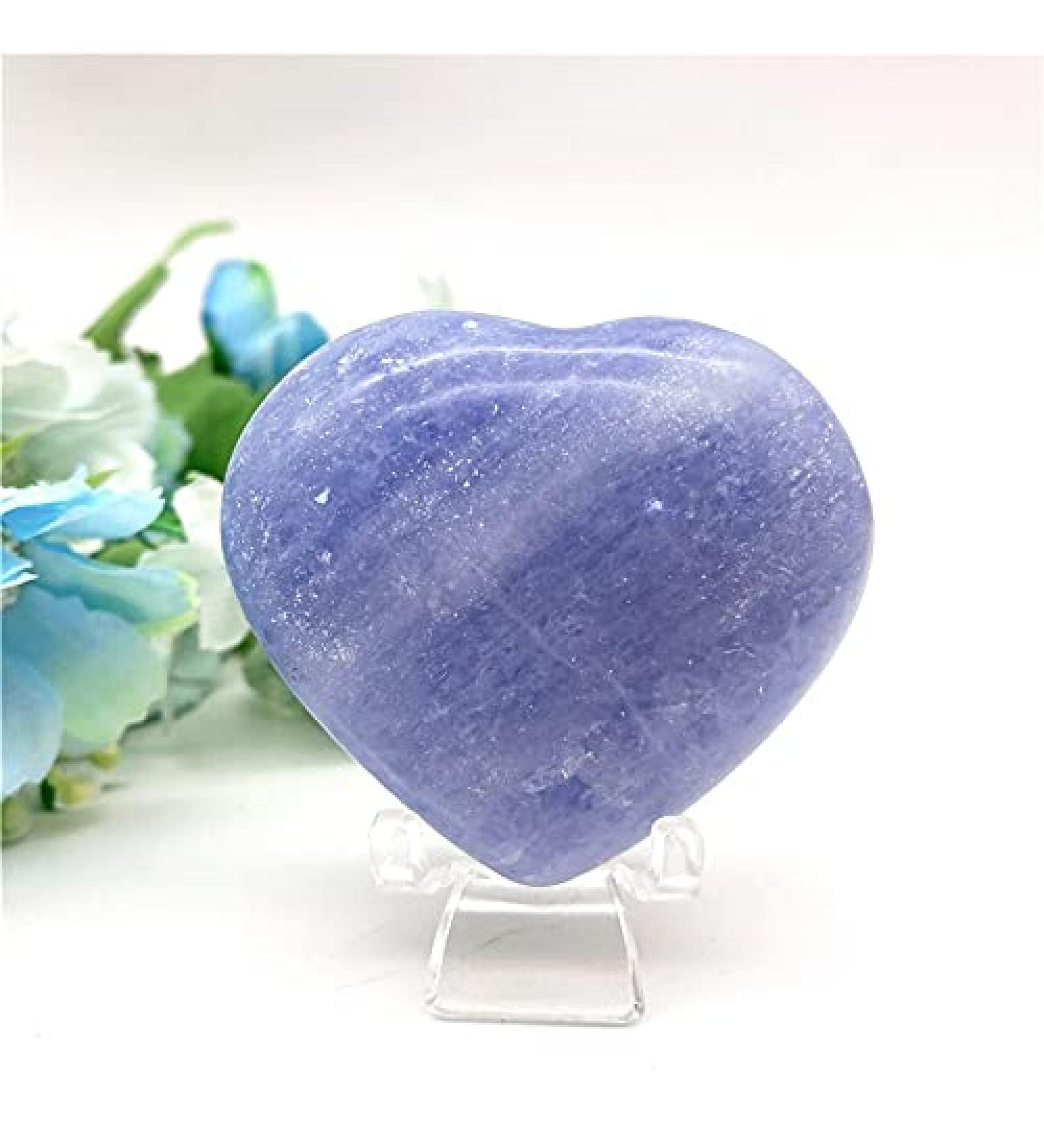 Natural Crystal Rough 1pc Natural Blue Celestite Heart Shaped Hand Made Quartz Crystal Gemstones Stone Natural Stones and Crystal - Buy Online on GoSupps.com