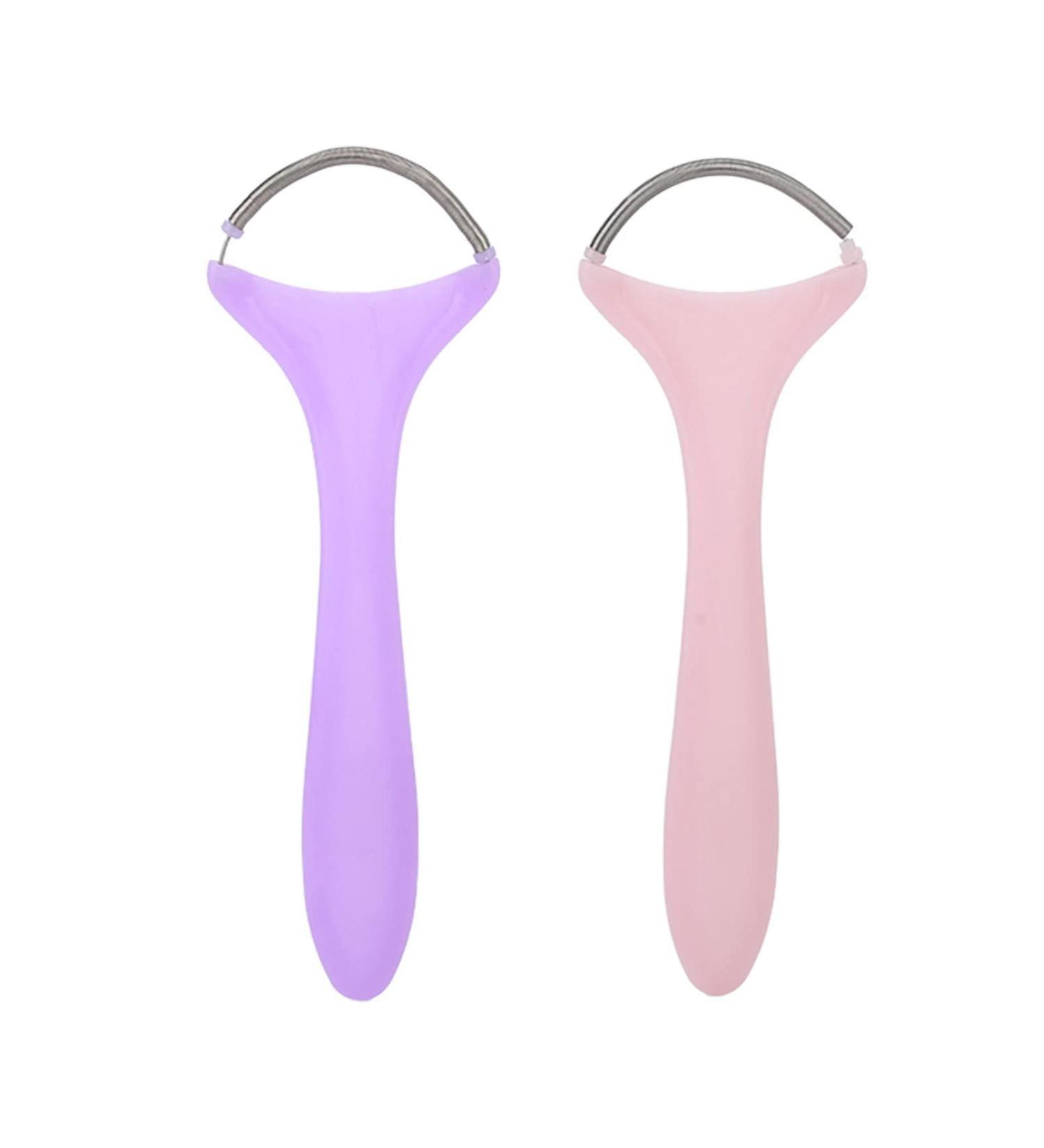 Spring Face Hair Remover - 2 Pieces Stainless Steel Portable Manual Epilator for Women - Perfect for Upper Lip & Chin Hair Removal - Buy Online on GoSupps.com