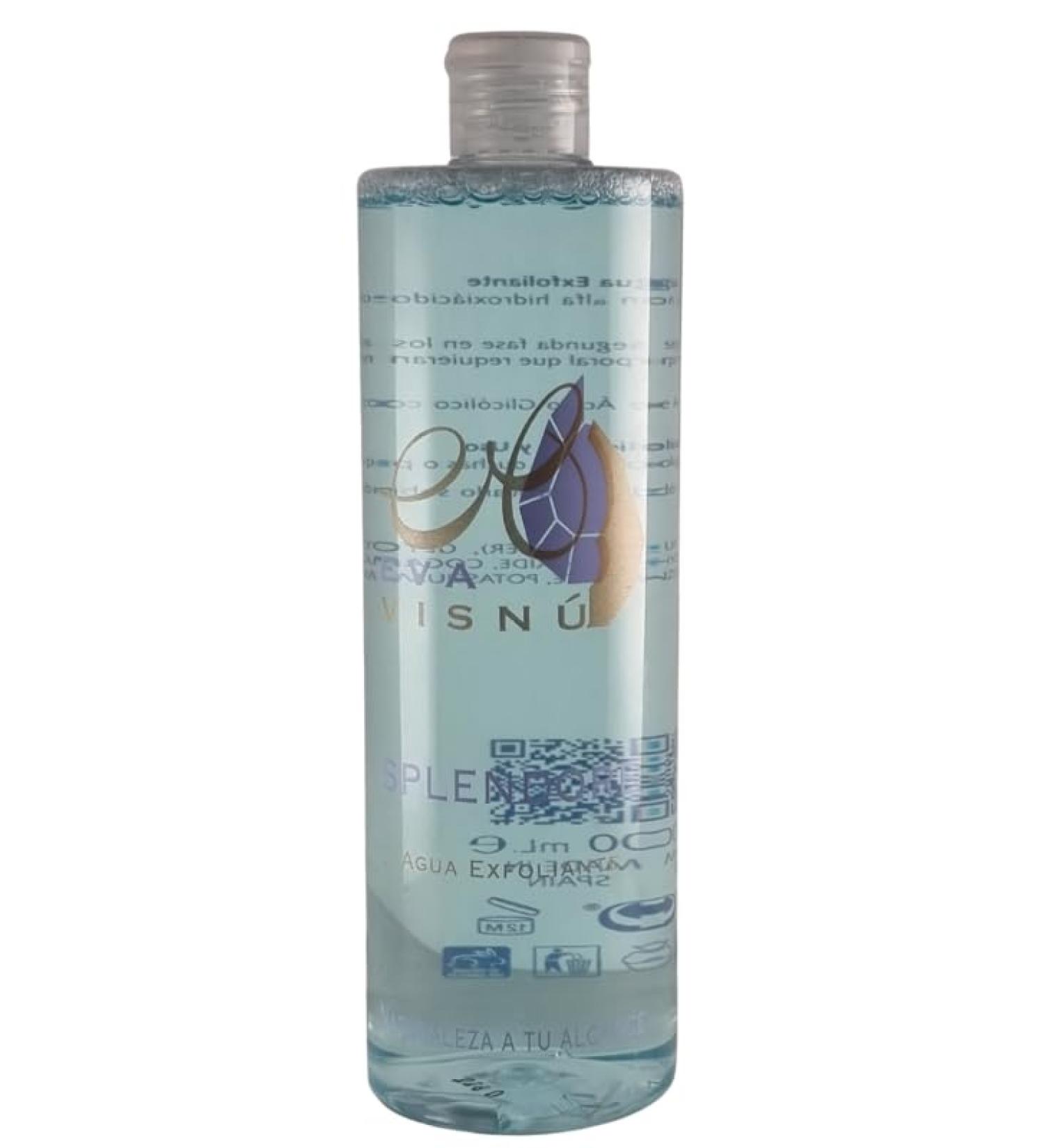 Eva Visn EXFOLIATING WATER (AZUL) EVA VISNU 500 ml. FORMULATED FOR USE IN HYDRAfacial equipment. Exfoliating lotion with alpha hydroxy acids for dehydrated skin.