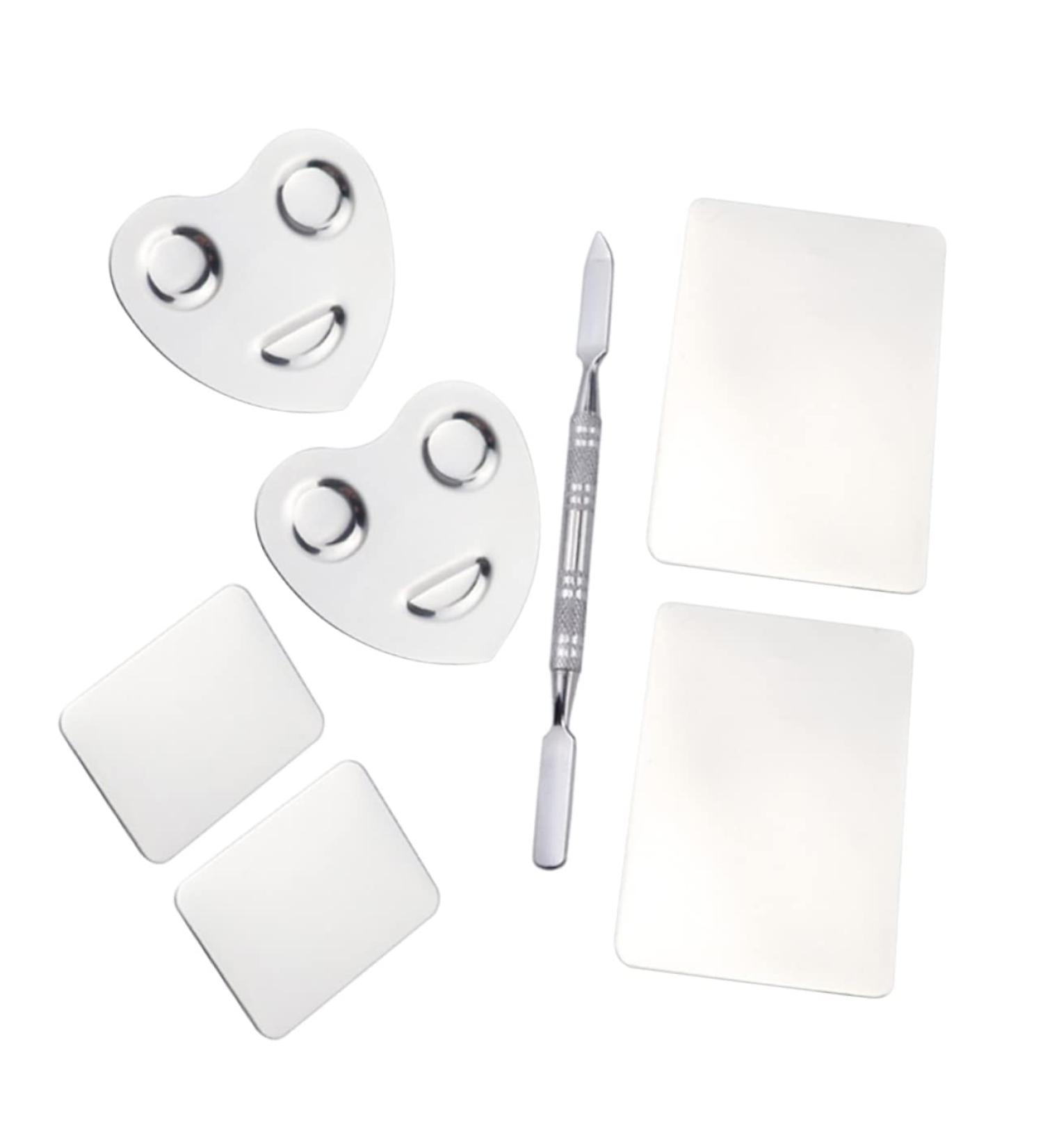  Didiseaon Didiseaon 1 Square Tray Makeup Mixing Tray Metal Serving Tray Nail Art Ring Nail Polish Mixing Tray Nail Color Mixing Nail Mix - Buy Online on GoSupps.com