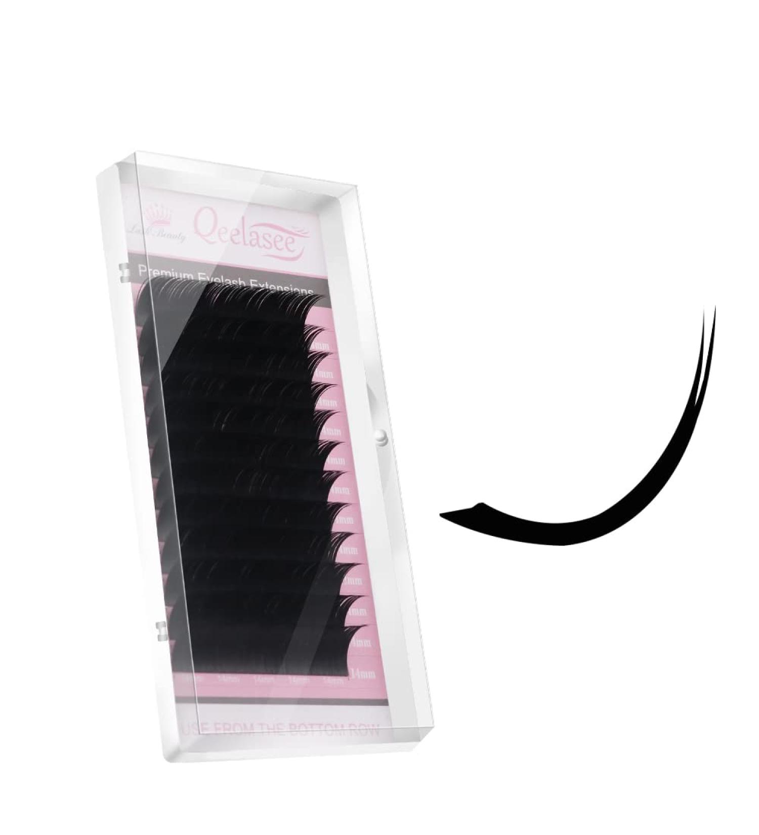 Mink Matte Ellipse Flat Eyelash Extensions 0.20mm C Curl 9mm - Rich Black Soft | Professional Salon Use - Buy Online on GoSupps.com
