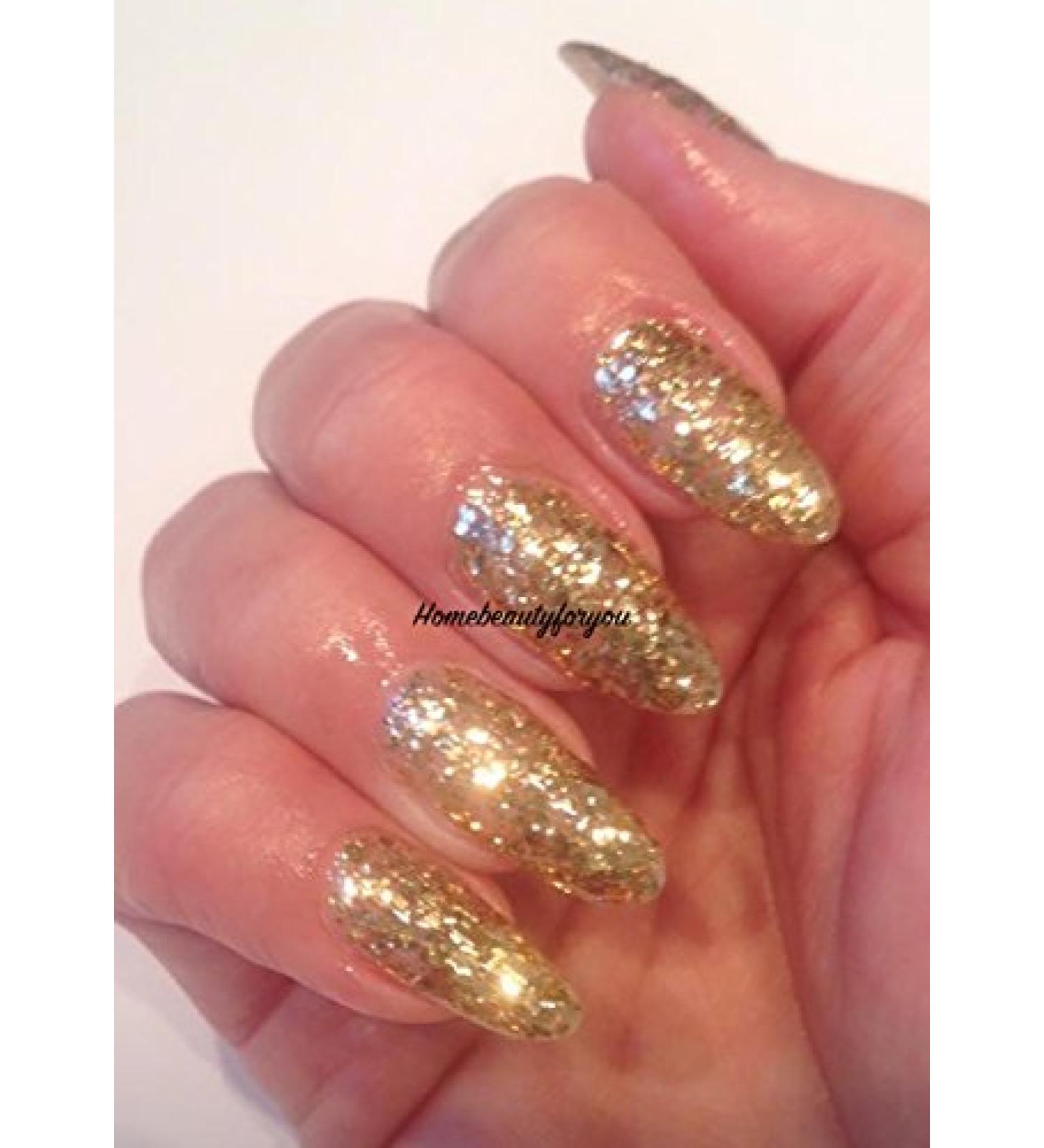 Bluesky Gold Party Collection Choose your Gel Glitter or Sparkle Nail Gel Polish UV LED Soak Off 10ml (KS1049)