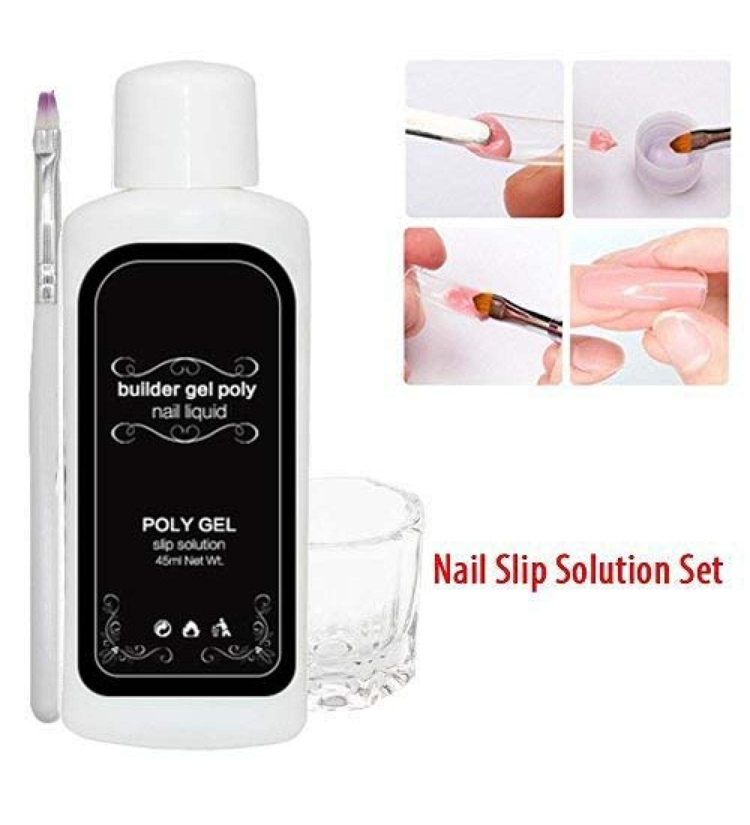 45ml Anti-stick Poly Gel Slip Gel Liquid Silp Solution Gel Brush Cleaner Nail Extension Tool - Buy Online on GoSupps.com