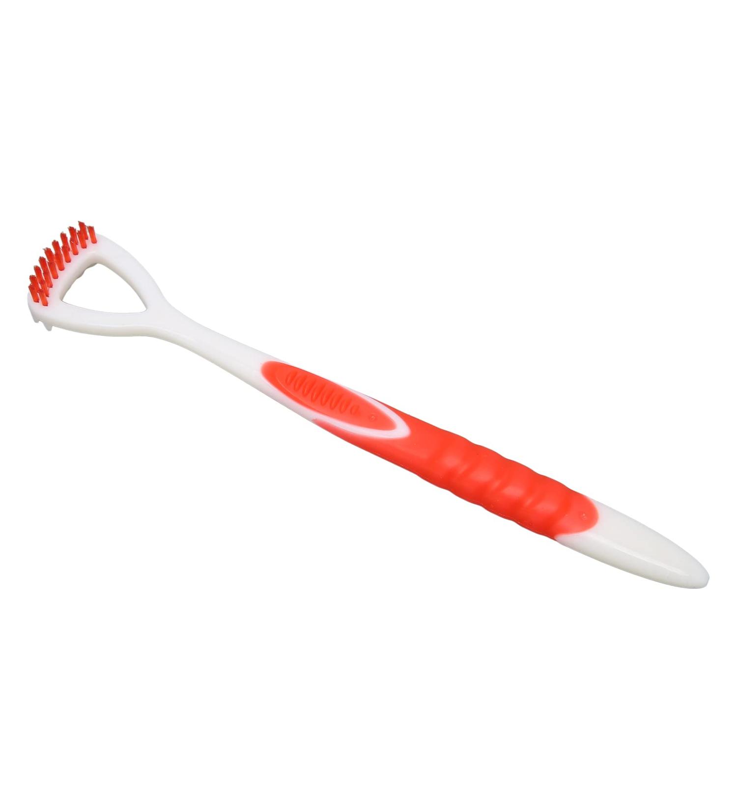 Tongue Scraper for Bad Breath | Ergonomic Oral Care Tool | Plaque Removal & Fresh Breath (Red - Buy Online on GoSupps.com