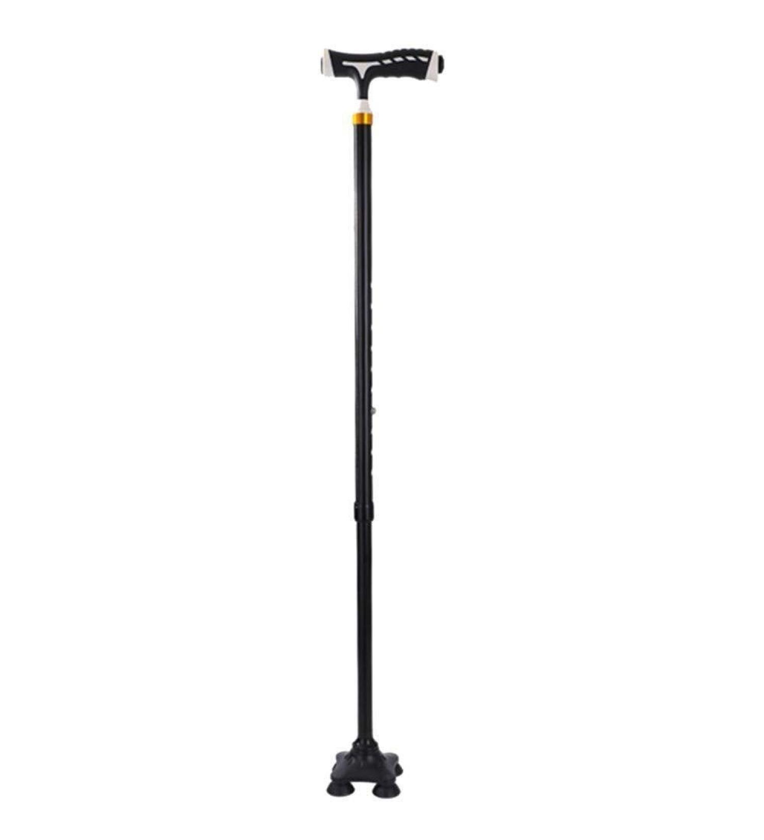 Premium Stability Four-Legged Aluminum Cane Crutches Outdoor Non-Slip Retractable with LED Light Safety Auxiliary Walker for The Elderly Disabled Pregnant Women Travel Walking Interesting - Buy Online on GoSupps.com