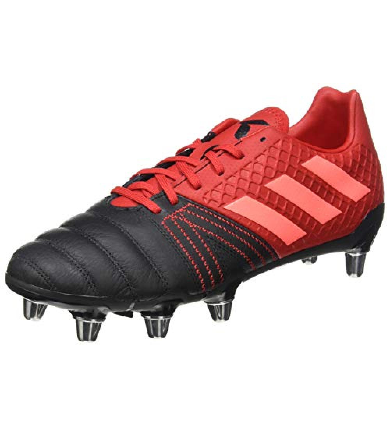 adidas Men's Kakari Elite (sg) Rugby Shoe - Core Black/Signal Coral/Scarlet - Size 12.5 UK - Buy Online on GoSupps.com