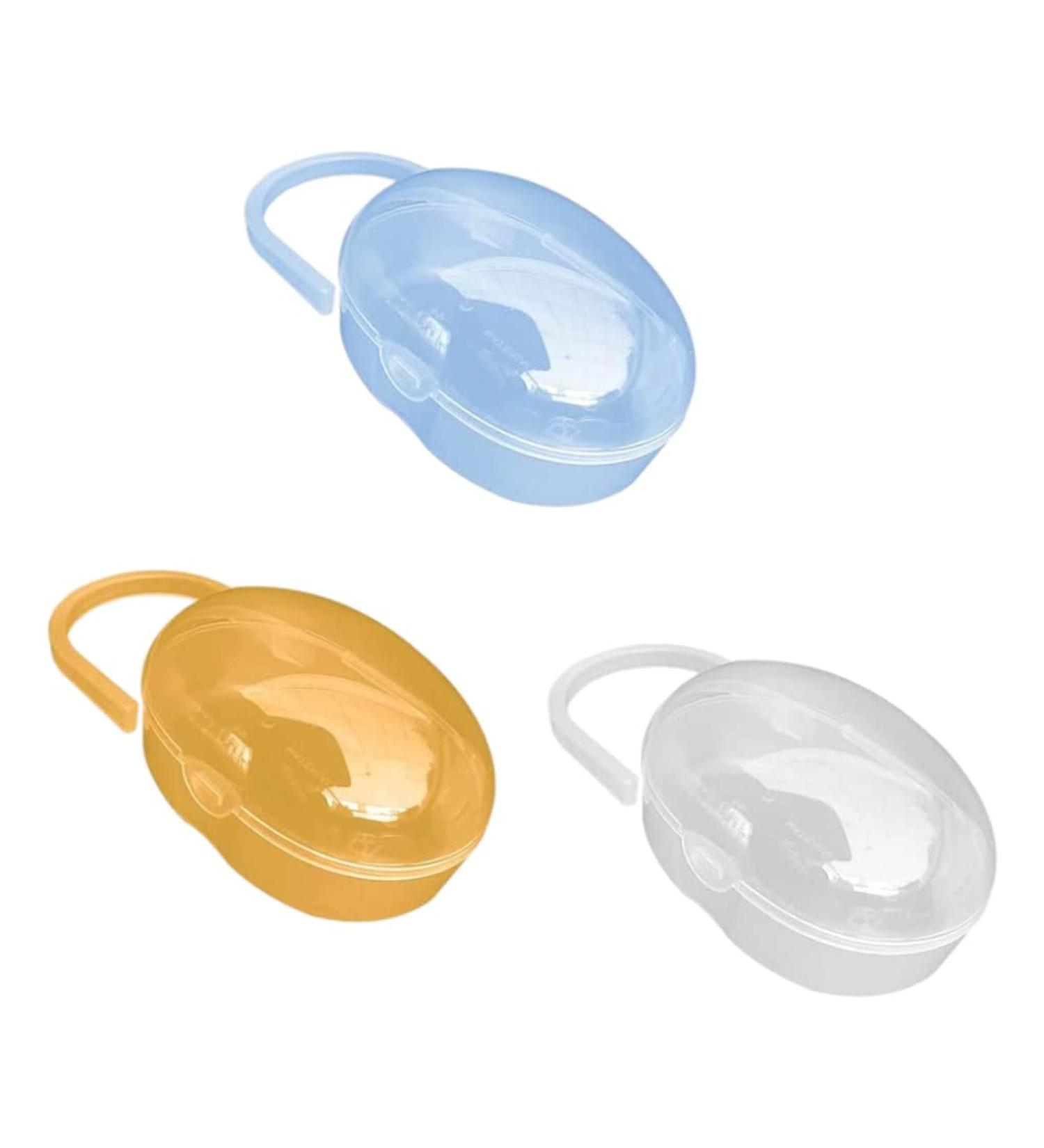 3 PCs Baby Dummy Shell - BPA-Free Pacifier Holder & Storage Box for Babies | Travel & Home Essentials - Buy Online on GoSupps.com