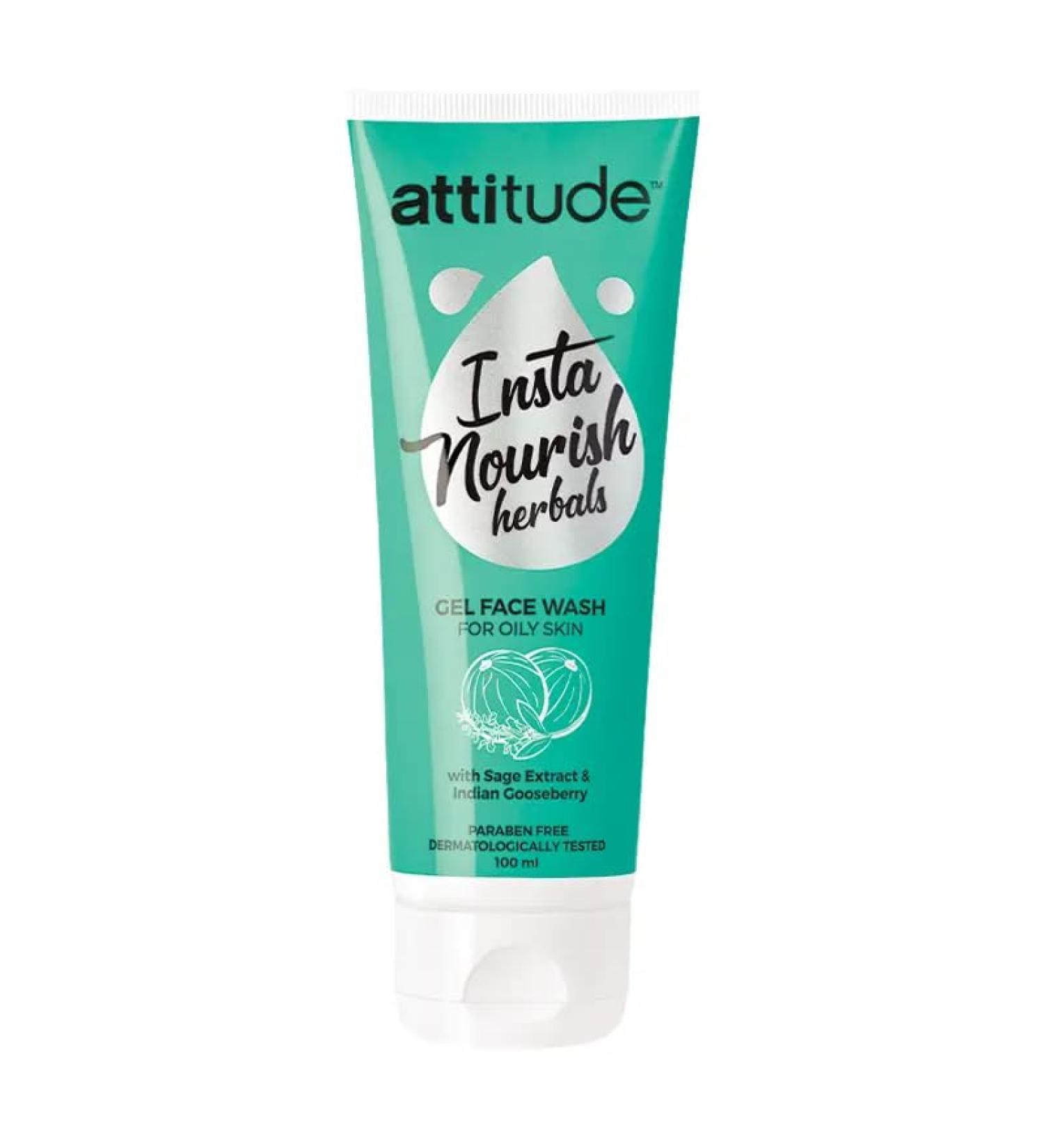 Attitude Insta Nourish Herbals Gel Face Wash for Oily Skin 100ml