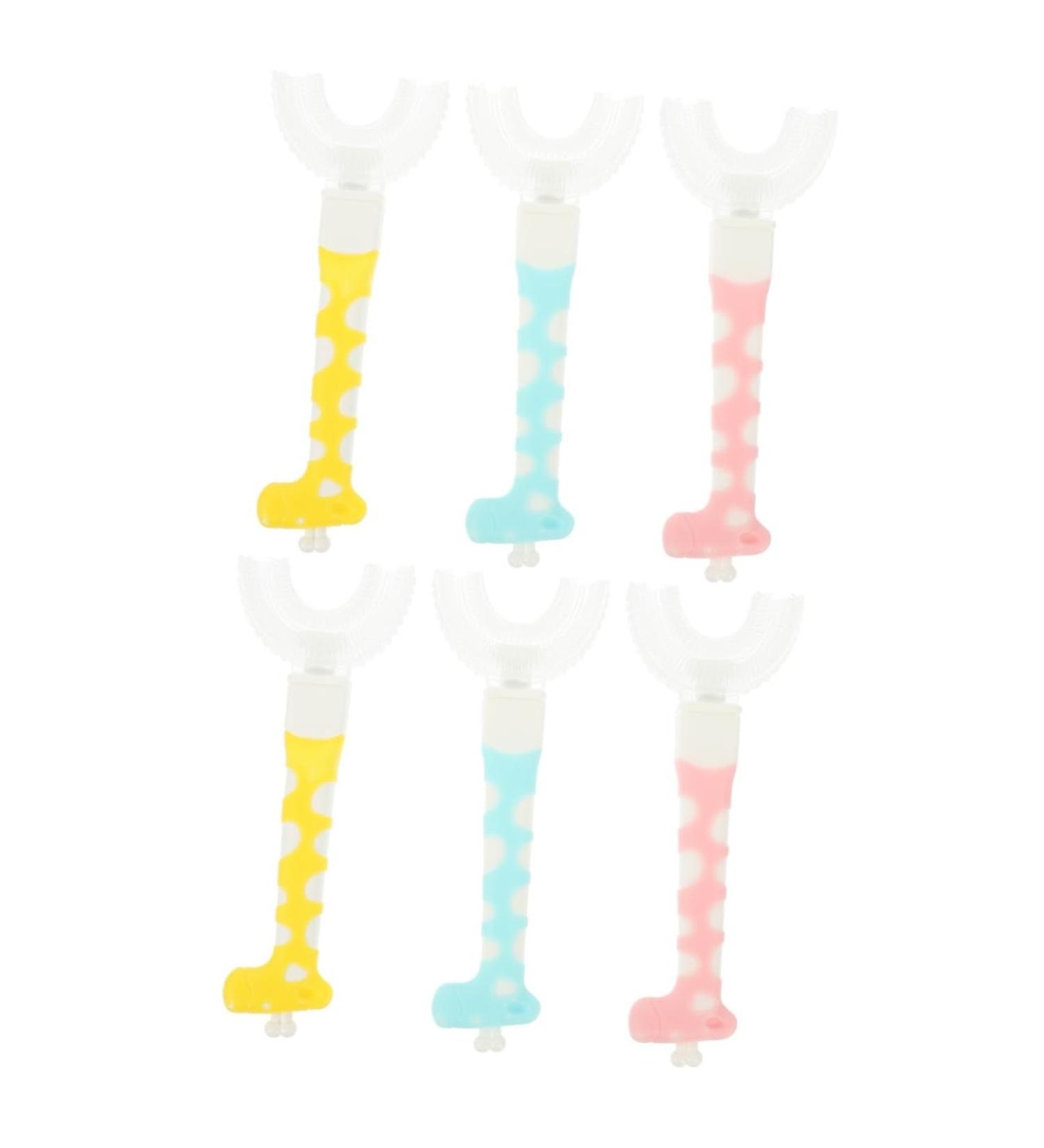 Shop Minkissy 6-Piece U-Design Children s Manual Toothbrush Set | Soft & Safe for Newborns | Cartoon Abdominal Muscles | International Shipping - Buy Online on GoSupps.com