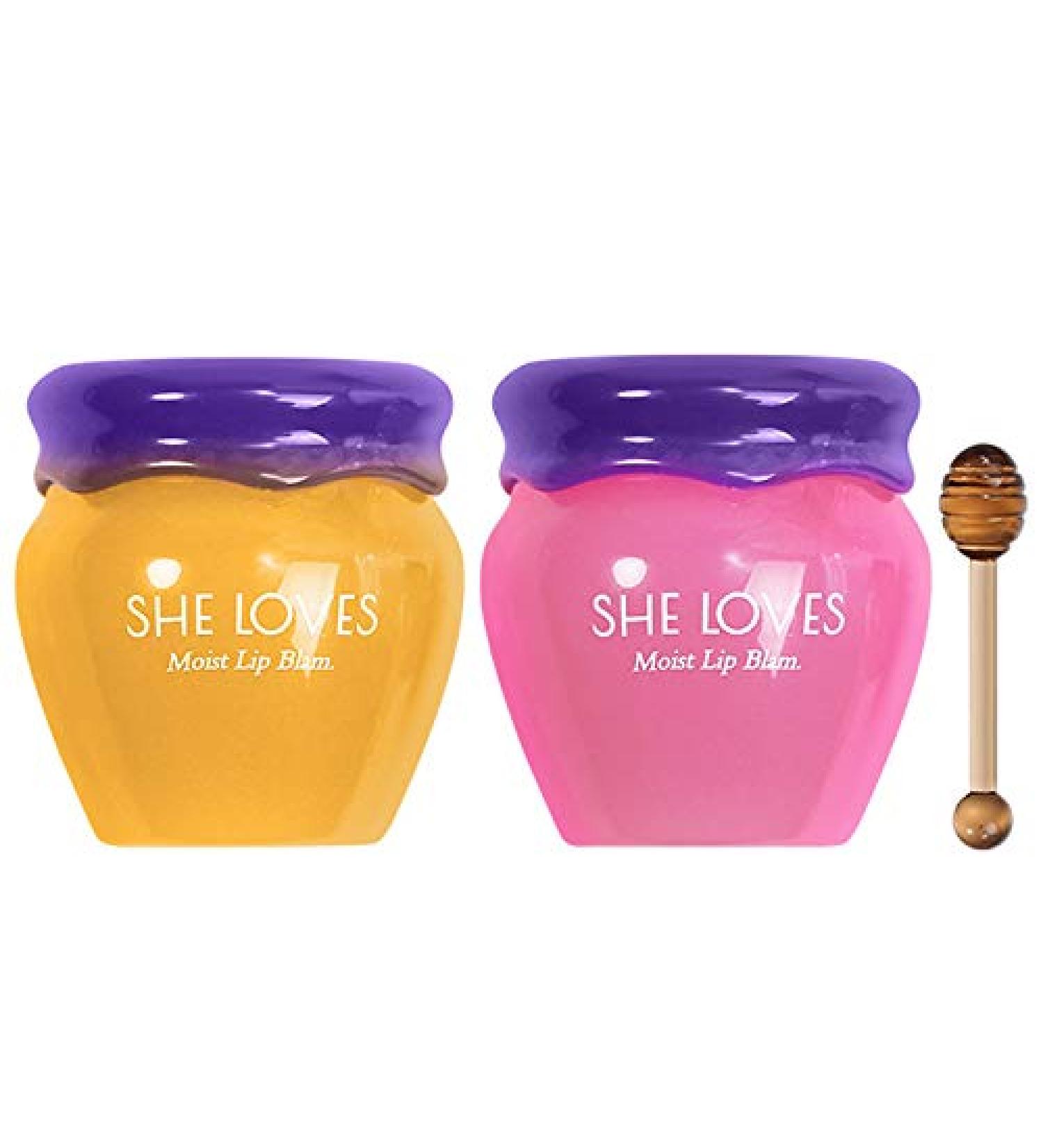 She Loves Day & Night Moisturizing Lip Balm - 2 Pack, Anti-Cracking, Nourishing & Hydrating Lip Care - 10g - Buy Online on GoSupps.com
