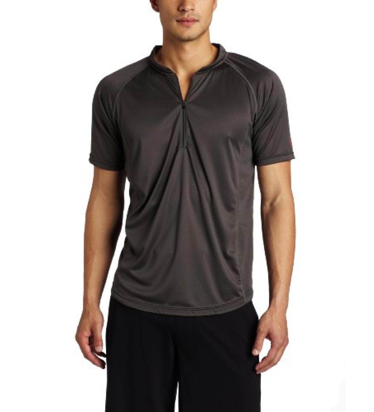Zumba Fitness Men's Z Performance Fadeaway Zip Front Shirt Medium Gunmetal