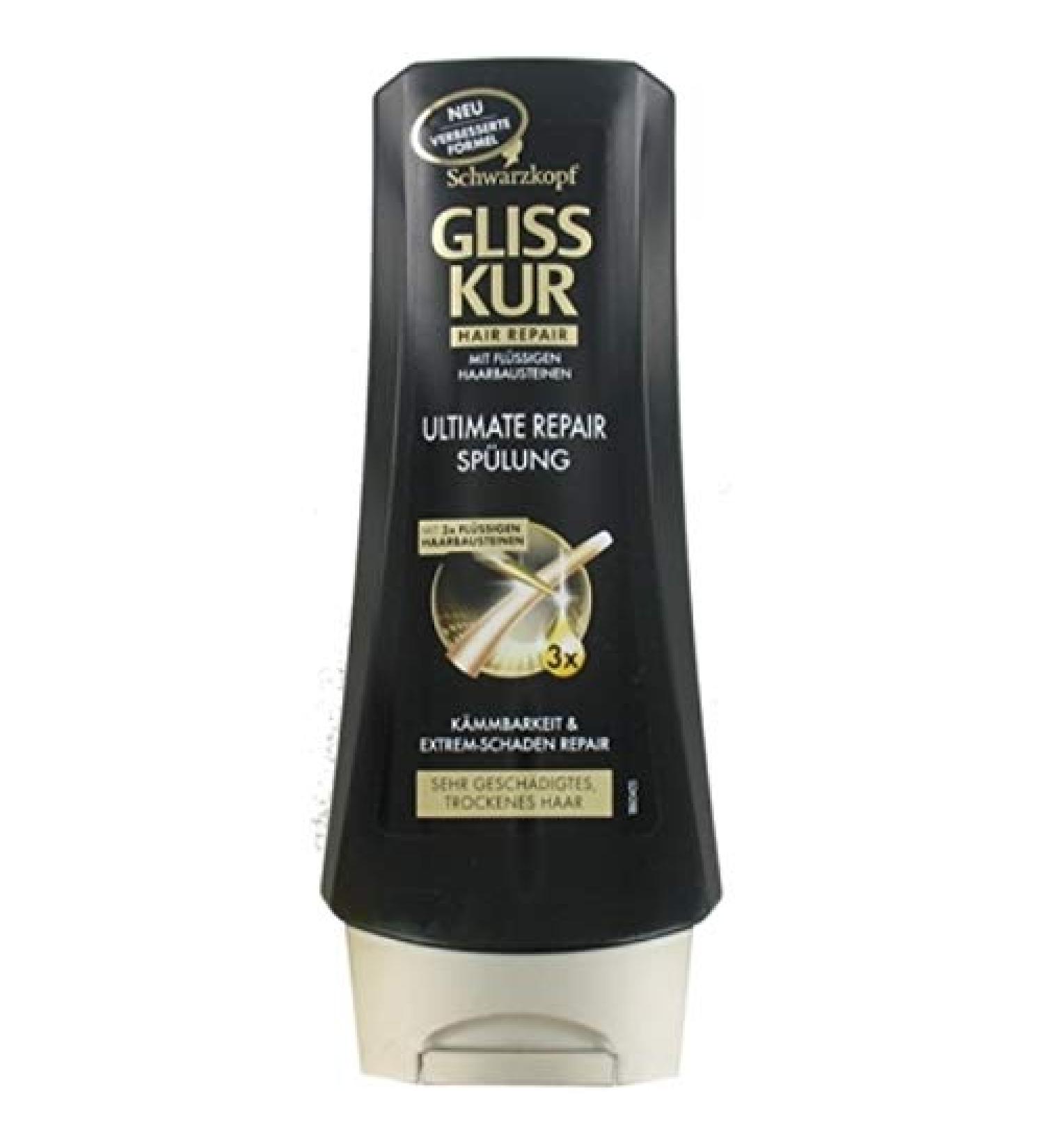 Gliss Kur Pack of 6 Gliss Kur Ultimate Repair conditioners for dry damaged hair - 200 ml