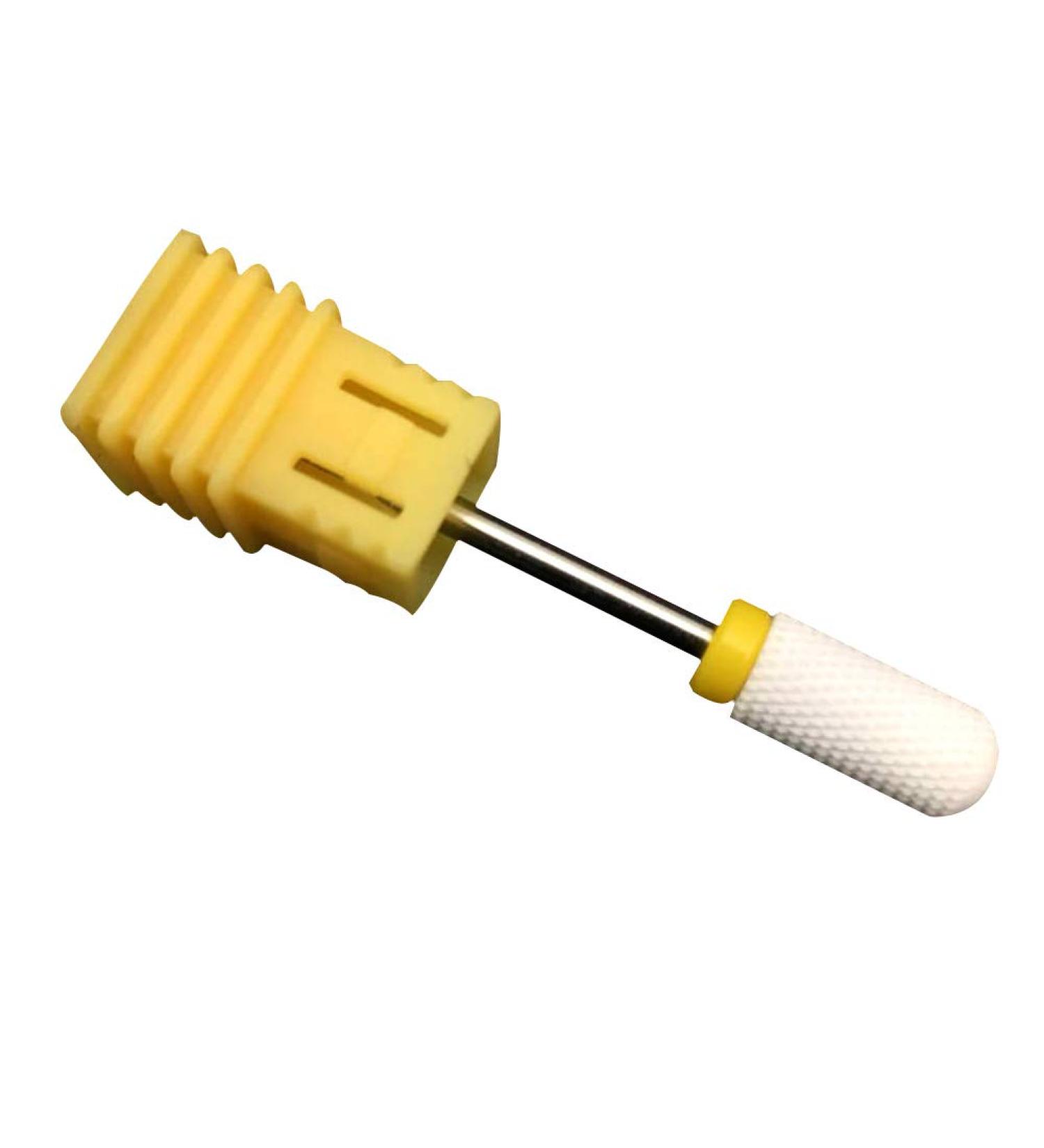 GLOA Electric Nail Drill Bit Nail File Bits Cuticle Remover Bits Round End Drill Bit Cuticle Clean Polishing Manicure Tool Yellow - Buy Online on GoSupps.com