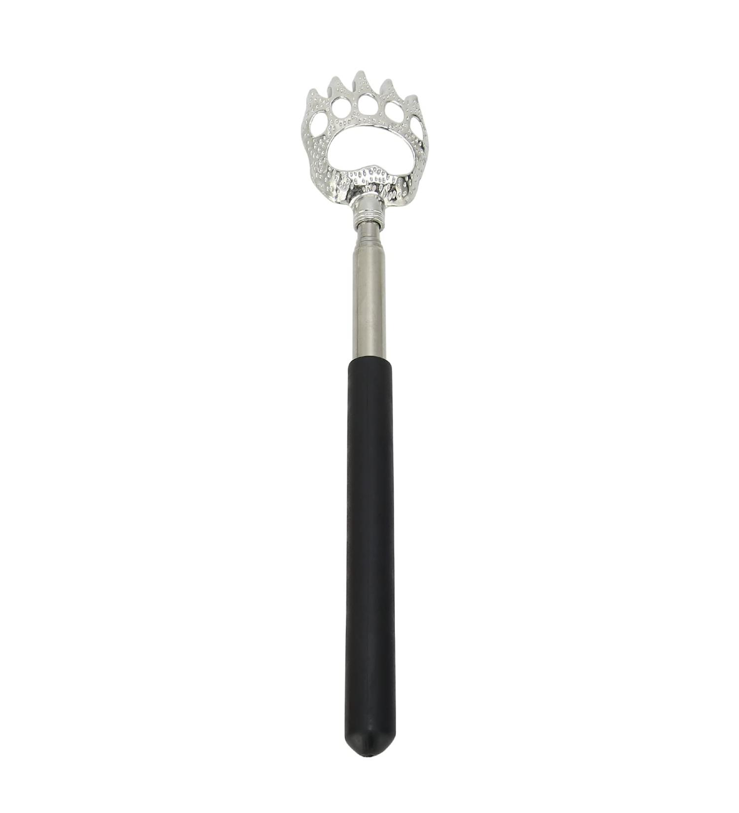 Telescopic Stainless Steel Back Scratcher - Extendable Household Massager (Black) | International Shipping - Buy Online on GoSupps.com