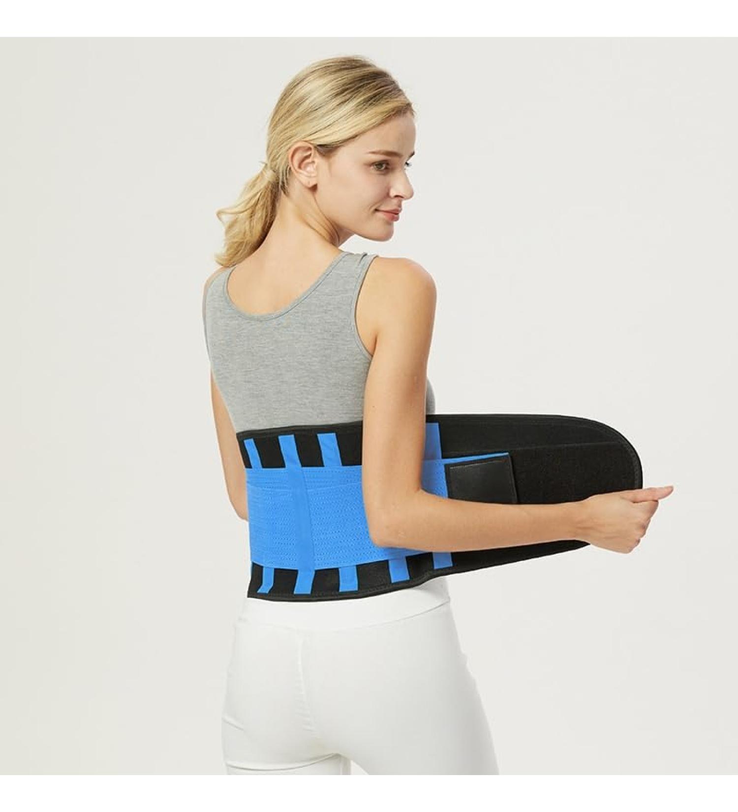 Wgust Lumbar Support Belt - Pain Relief & Injury Prevention for Sciatica Scoliosis Herniated Disc | Blue | 120x180cm - Buy Online on GoSupps.com