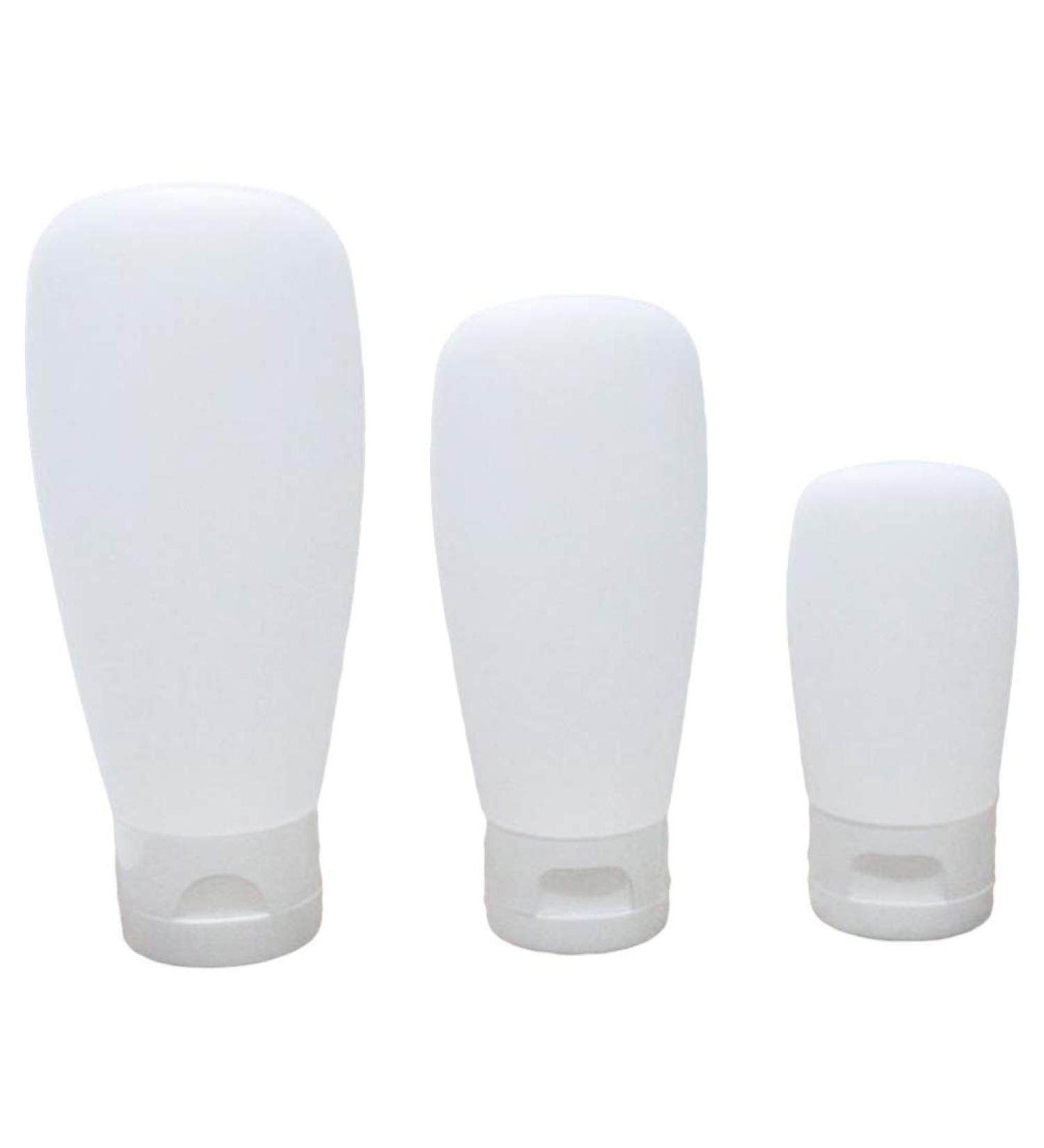 Shop Minkissy 3-Piece Silicone Travel Bottle Set | Empty Makeup & Cosmetic Atomizers | 30ml 60ml 100ml for Lotion Shampoo & Liquid Soap - Perfect for International Travel - Buy Online on GoSupps.com