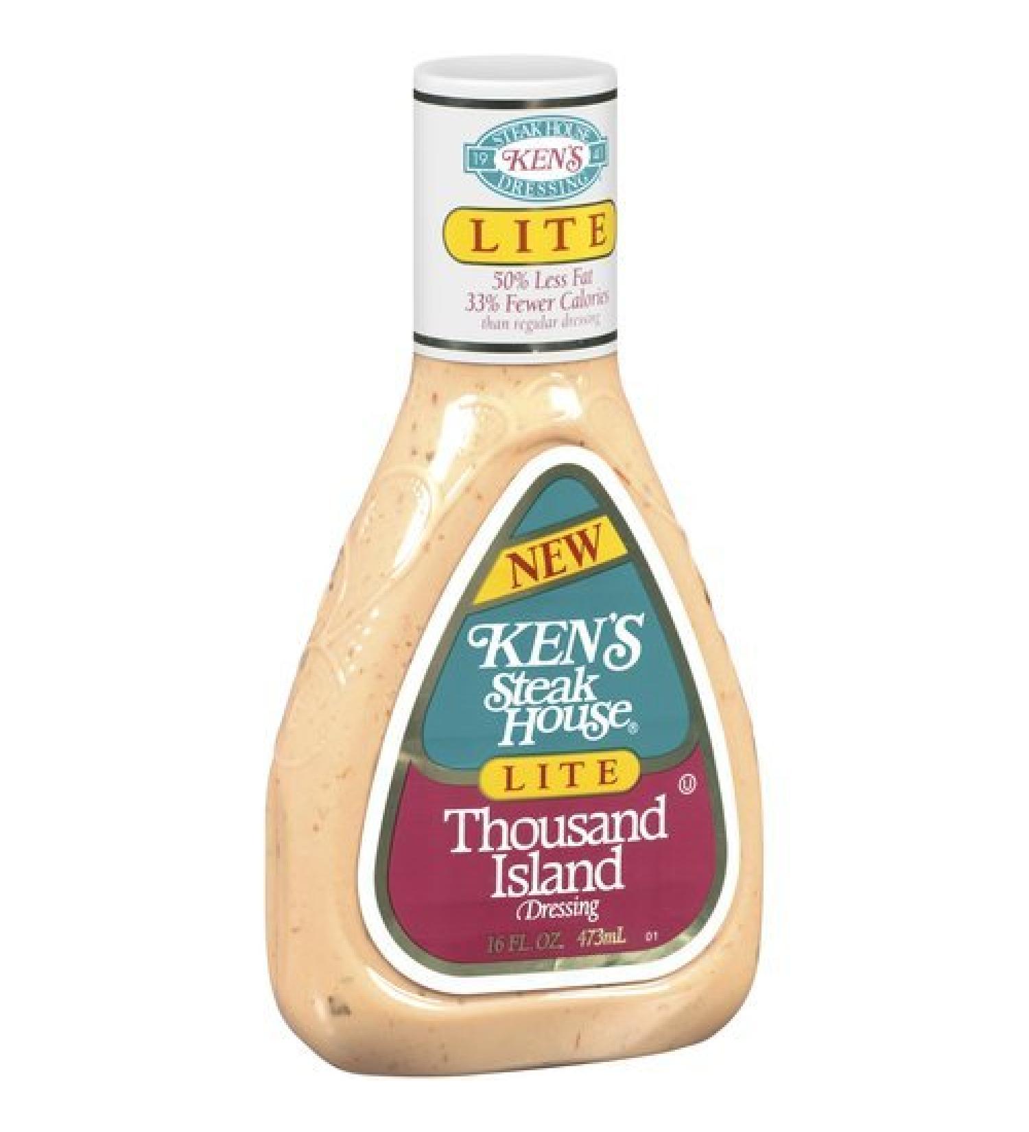 Ken's Steak House Lite Thousand Islands Dressing 16oz Bottle