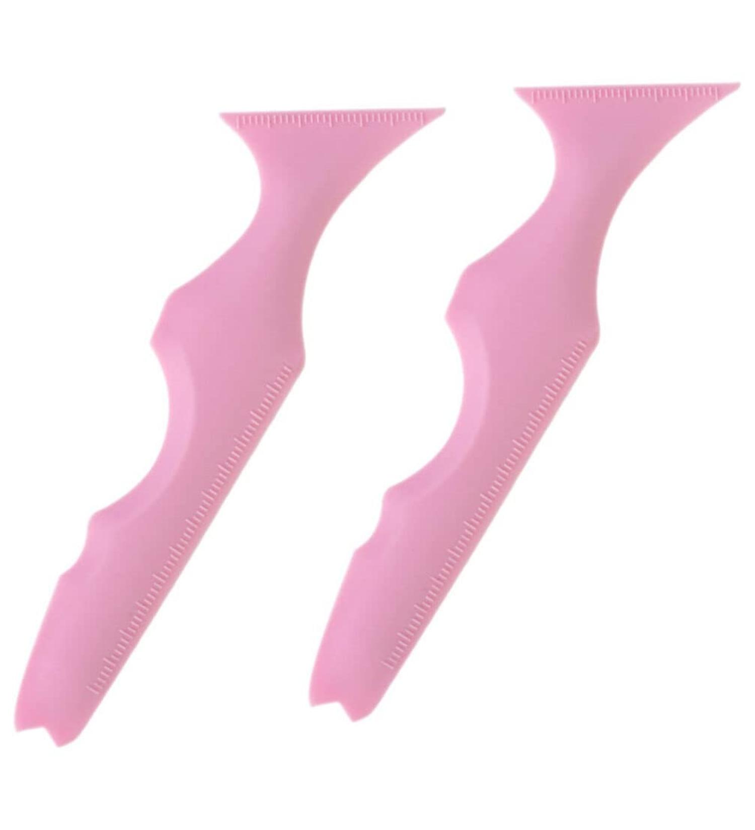 Beaupretty 2pcs Silicone Beauty Ruler Makeup Stencil Eyebrow Pencil Stencils Eyebrow Guide Stencils Smoky Face Pink-1 - Buy Online on GoSupps.com