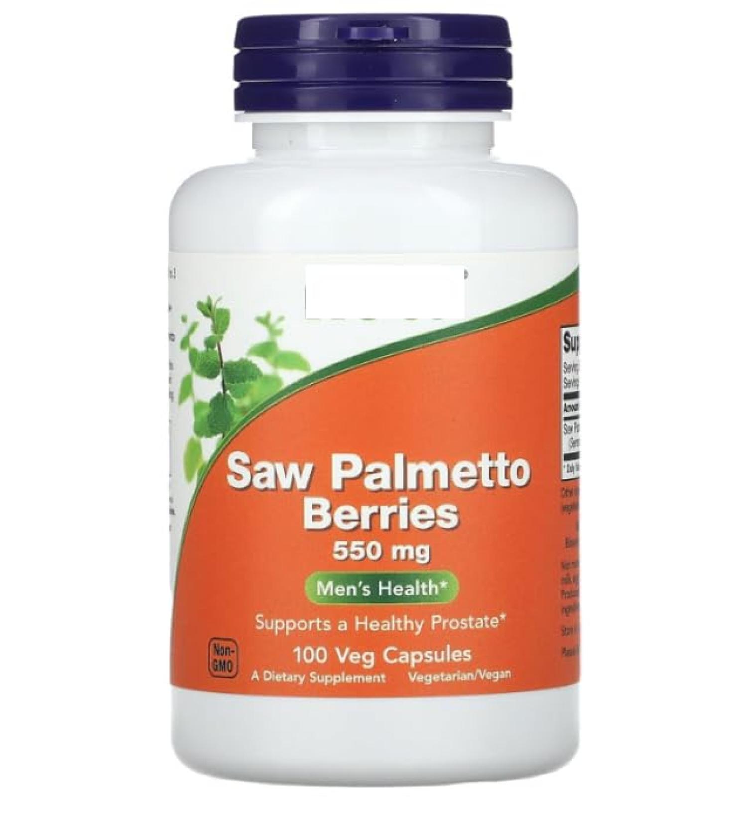 Bloomingdale IL 60108 SawPalmeto Berries 550mg 100 Vegetarian Capsules - Buy Online on GoSupps.com