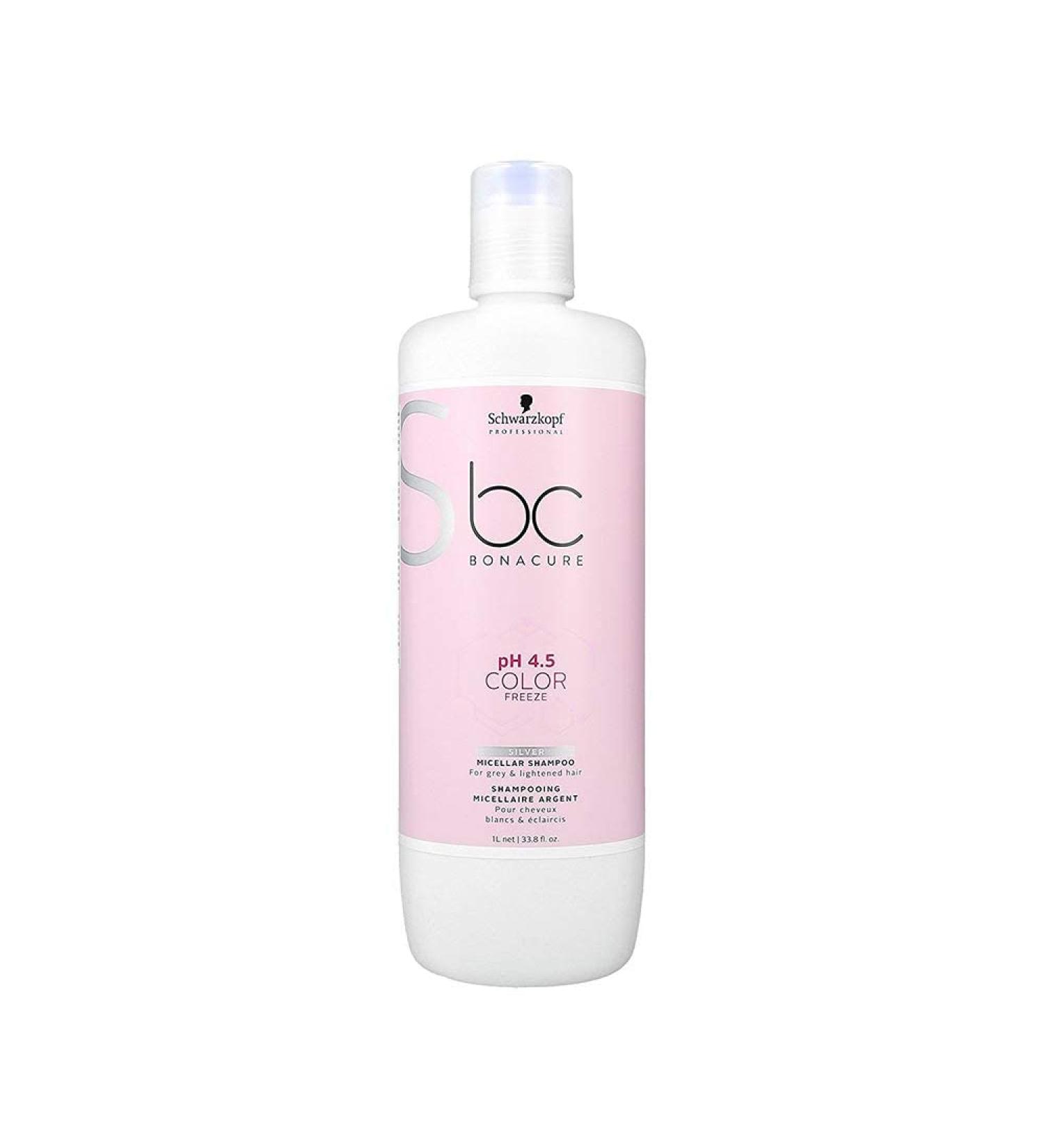 Schwarzkopf BC pH4.5 Color Freeze Micellar Silver Shampoo 1L 33.81 Fl Oz (Pack of 1)