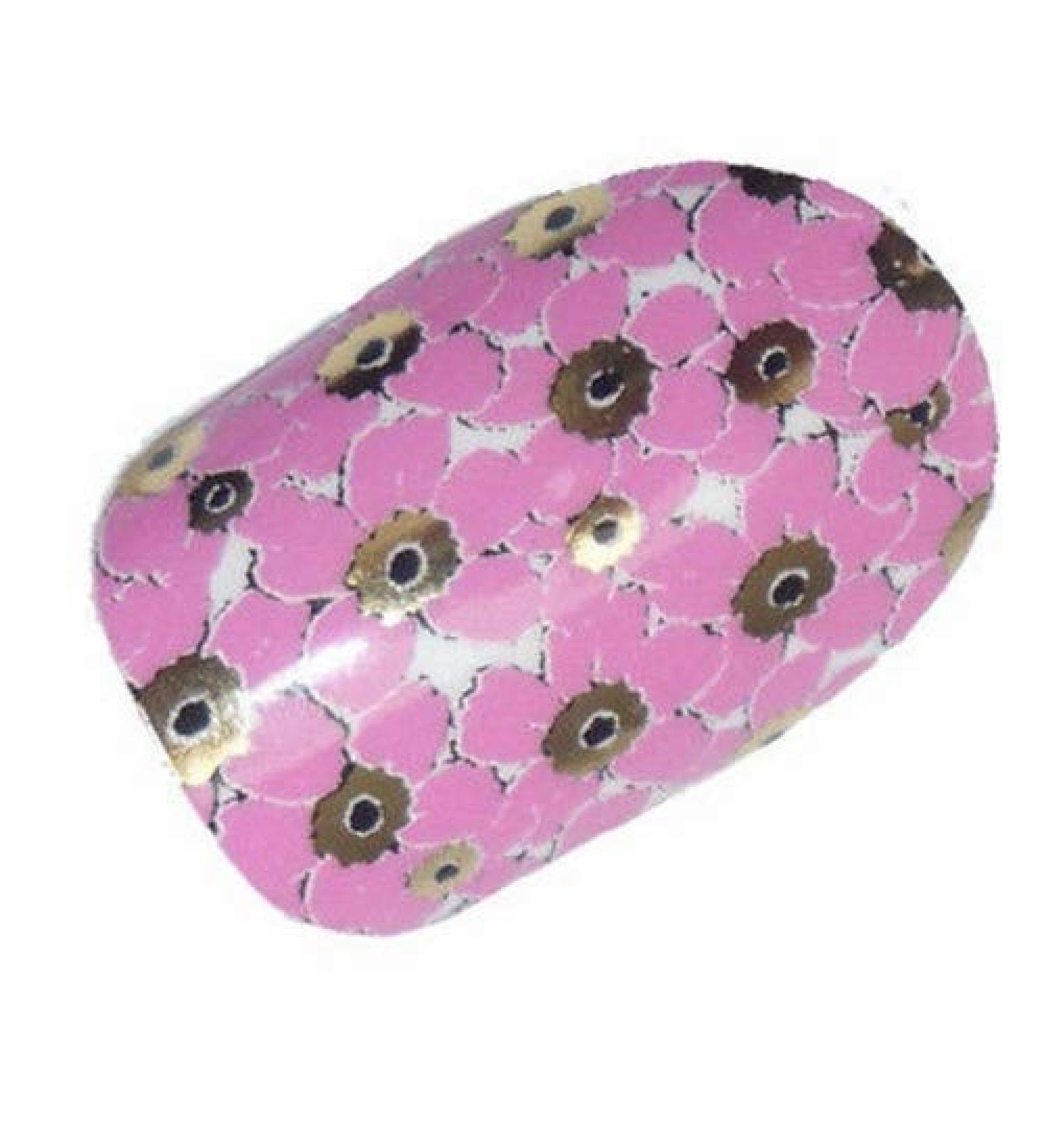 Chix Nails Nail Wraps Pink Gold Summer Flowers Floral Fingers Toes Vinyl Foils