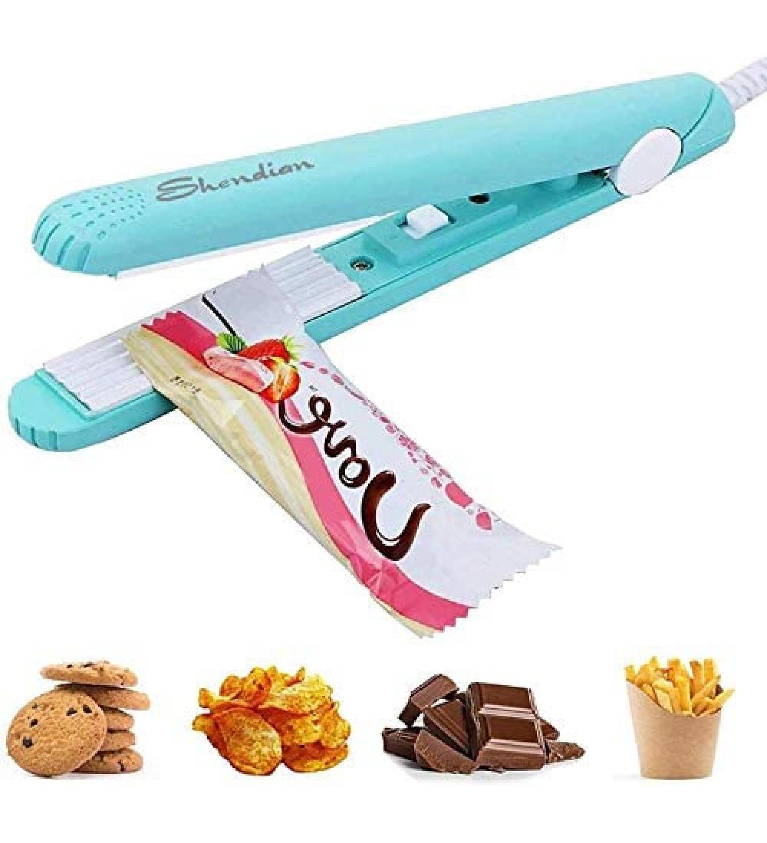 Mini Bag Sealer - Handheld Heat Vacuum Portable Resealer for Snack Bags (Blue) - Buy Online on GoSupps.com