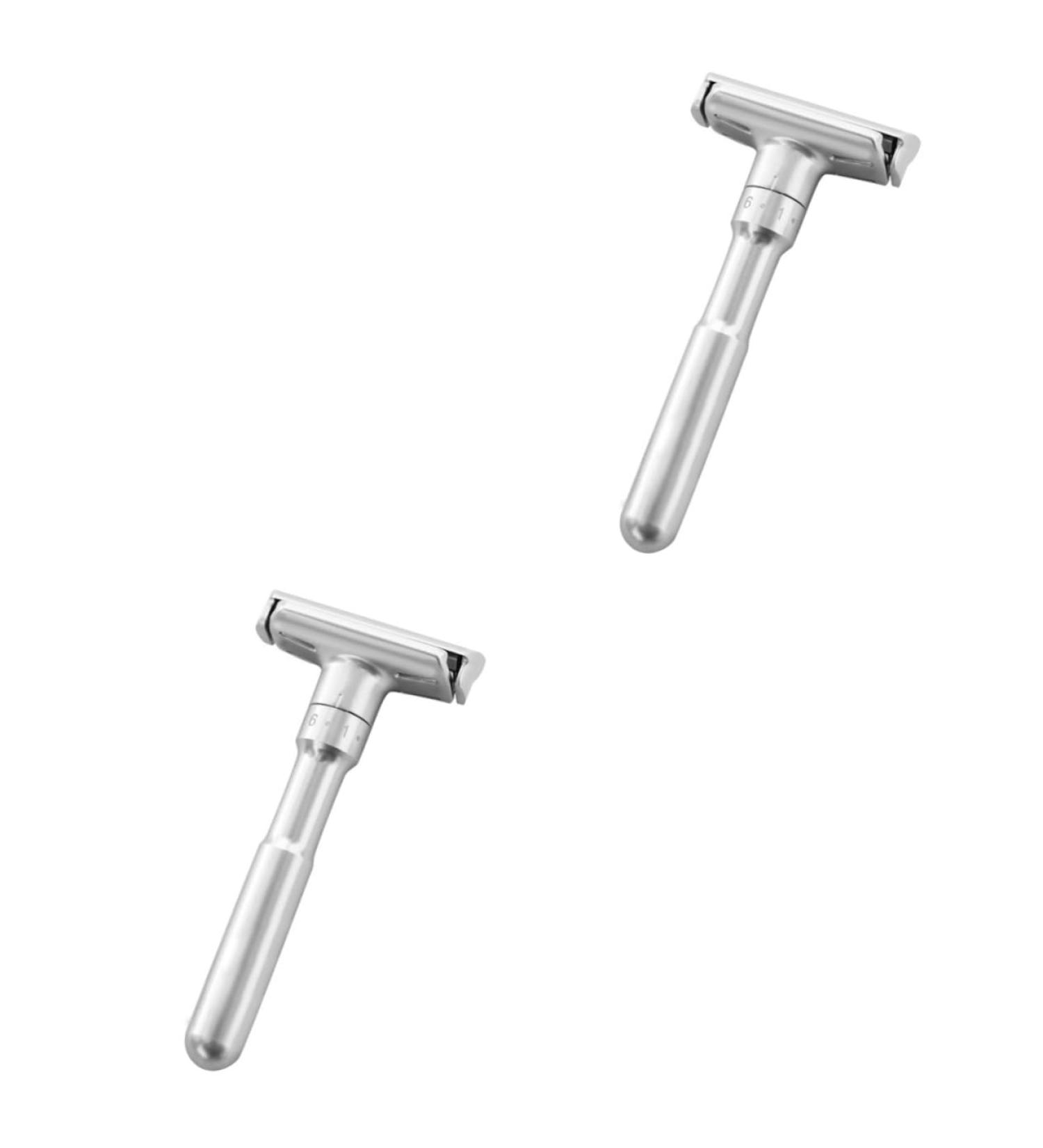 Minkissy 2-Pack Travel Safety Razor for Men - Durable Double-Sided Manual Shaving Razor - Buy Online on GoSupps.com
