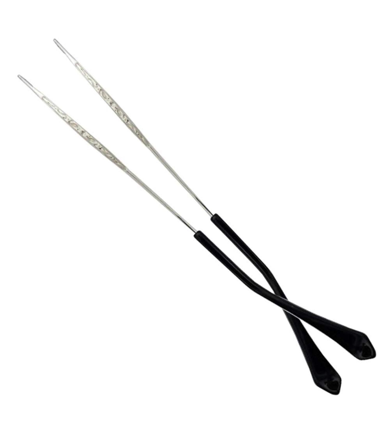 Eyeglass Leg Ear Hook Holder 1 Pair Vintage Reading Glasses Replacement Temples Metal Frame Temples Silver