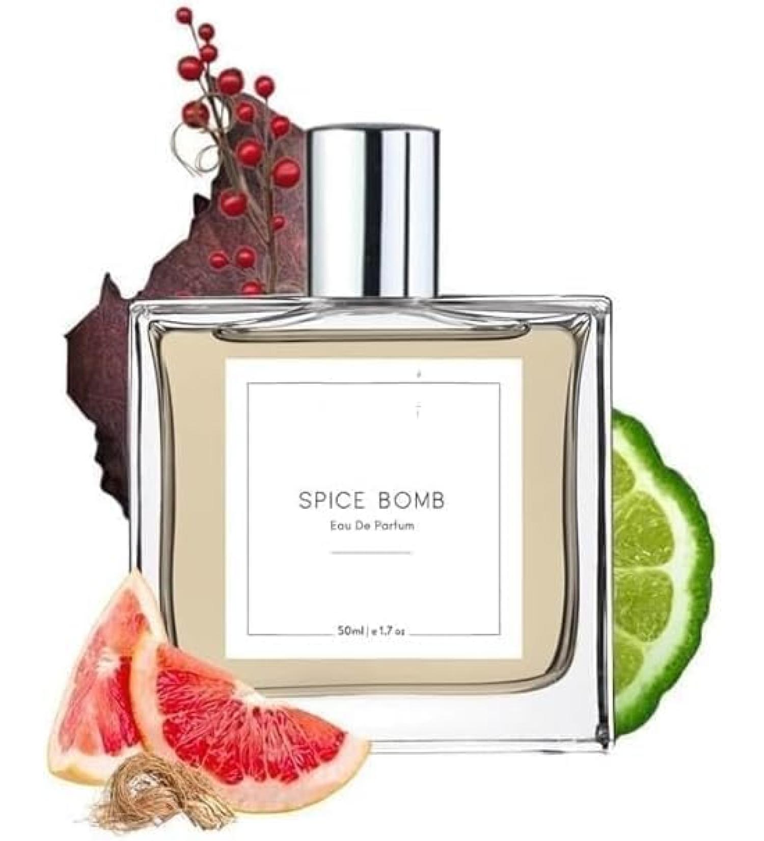 Spice Bomb EDP Perfume for Men | Warm Spicy Cinnamon Tobacco Fragrance | Strong and Long Lasting Eau de Parfum Spray | Luxury Gift for Him | 50 ml