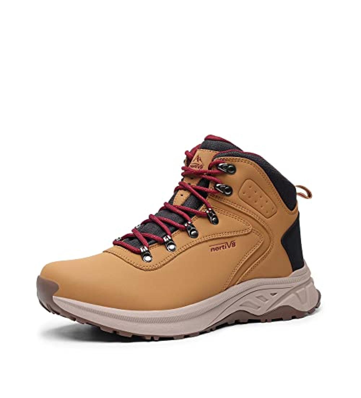 NORTIV 8 Men's Waterproof Hiking Boots Outdoor Shoes 10.5 Brown - Durable and Comfortable - Buy Online on GoSupps.com