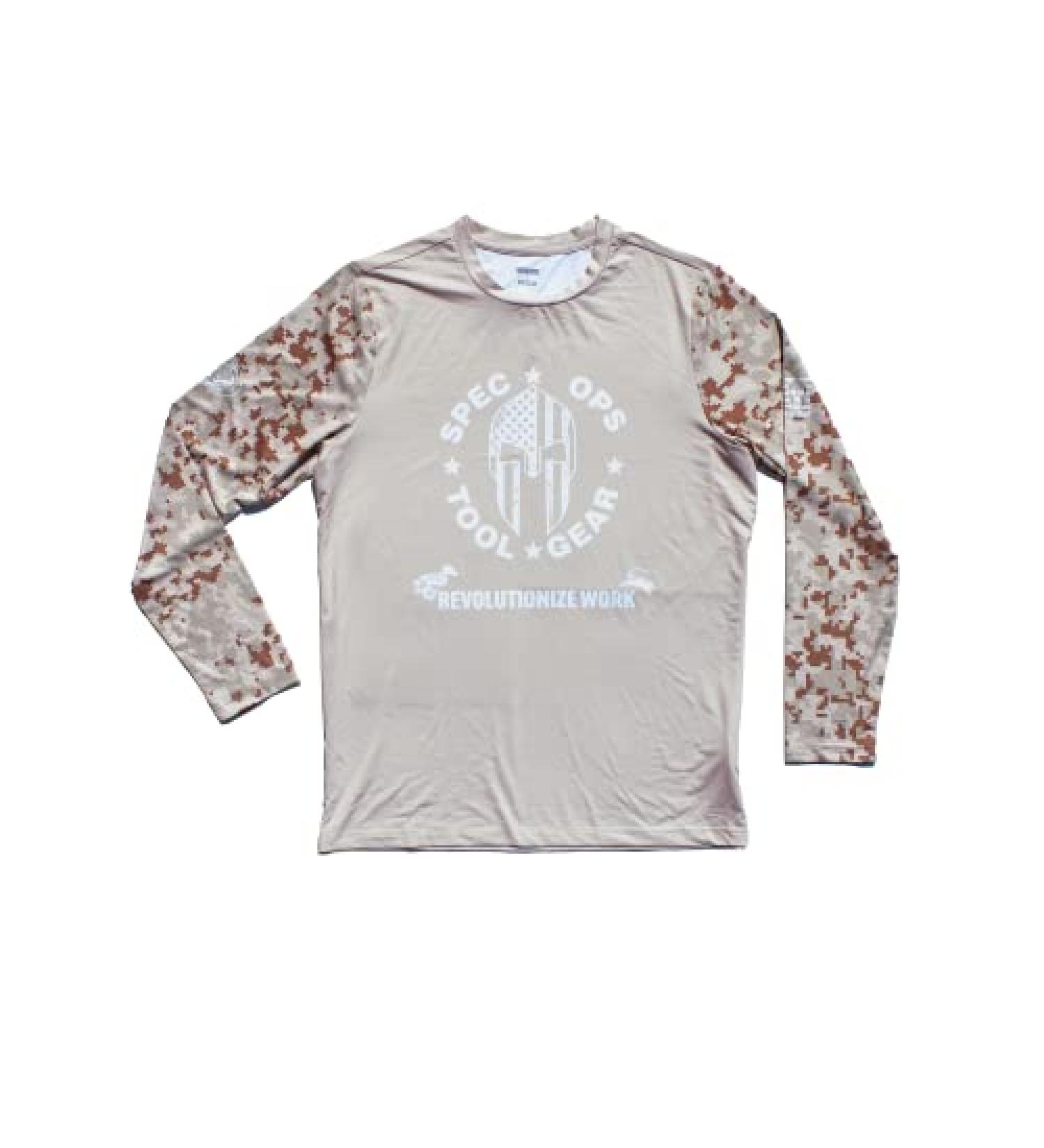 Spec Ops Tool Gear Tactical Construction T-Shirt | Long Sleeve Desert Tan Camo | Men's Medium | Ideal for Work & Outdoor Activities - Buy Online on GoSupps.com