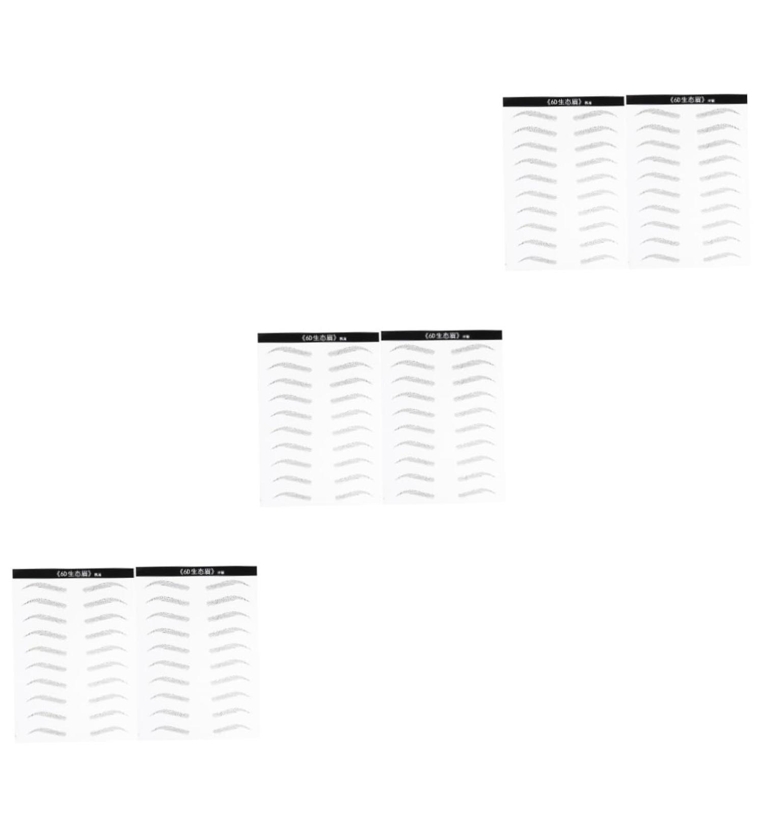 Ipetboom 6 Sheets Pairs Eyebrow Makeup Supplies Artificial Eyebrow Patch Eyebrow Stickers 6d Makeup Tools - Buy Online on GoSupps.com
