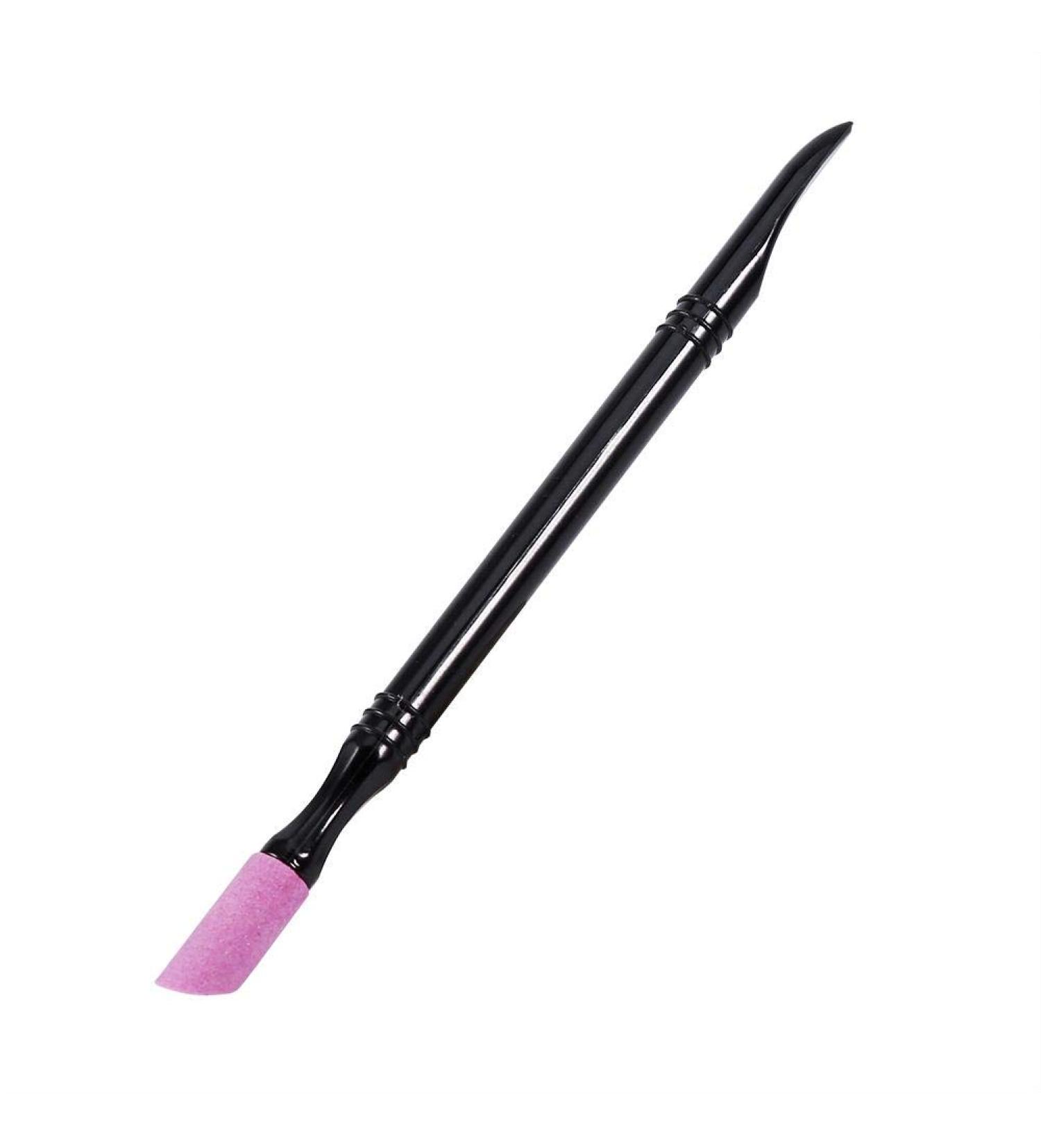 Nail Art Cuticle Remover Scrub Polish Quartz Pusher Stick Pen Pusher Polisher Dead Skin Remover Gel Polish Grinding Buffing Care Stick - Buy Online on GoSupps.com