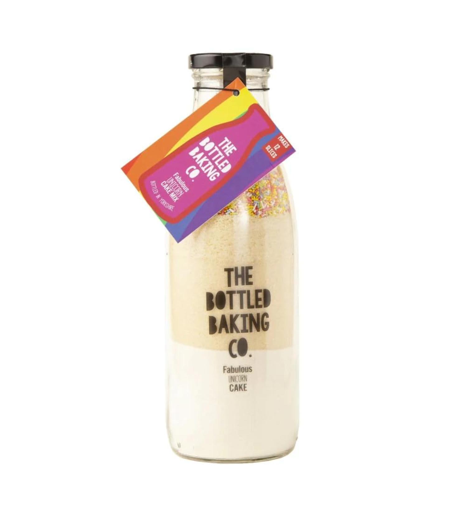 Bottled Baking Co Unicorn Cake Mix - Easy Premade Cake Mix with Instructions for Family Baking - Makes 16 Delicious Slices - Buy Online on GoSupps.com