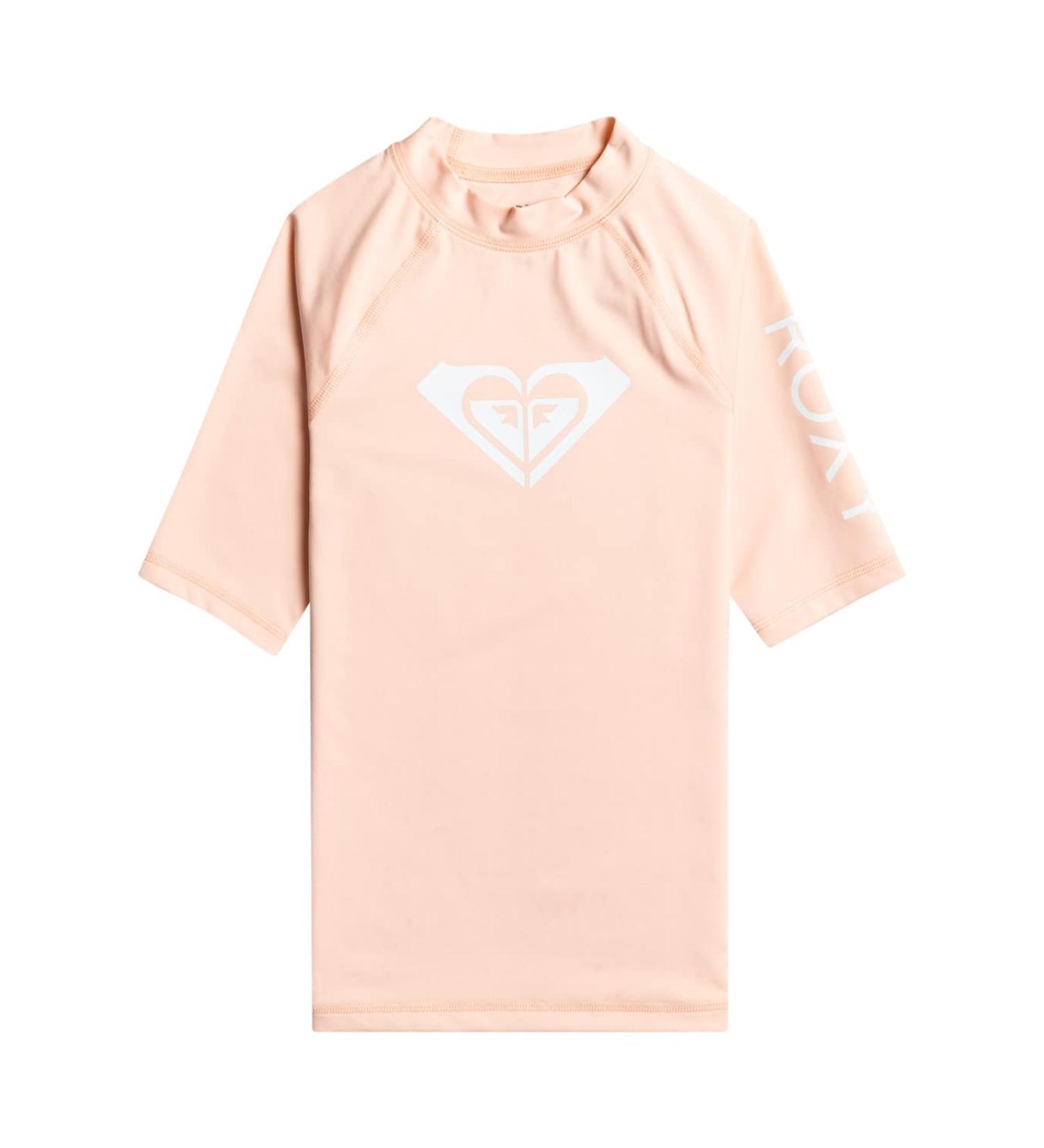 Quiksilver Girls Wholehearted Rash Guard Shirt (1 Pack) 10 Years Tropical Peach