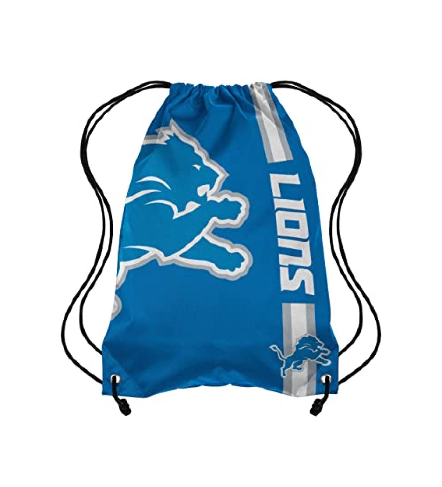 Detroit Lions NFL Big Logo Drawstring Backpack - Official Team Merchandise - Buy Online on GoSupps.com