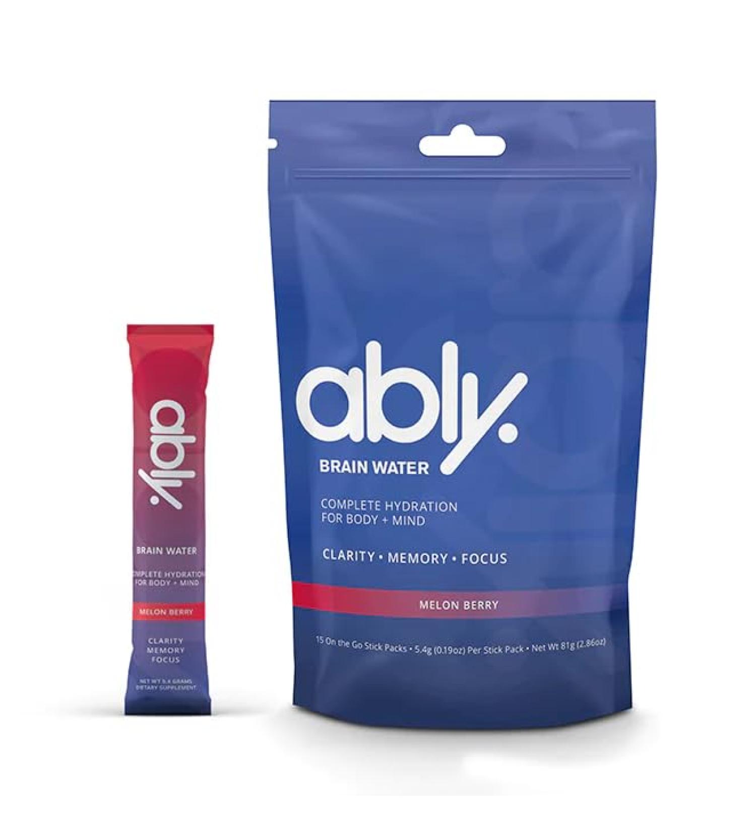 Buy Ably Brain Water - Melon Berry | Boost Focus & Hydration | Ship Worldwide - Buy Online on GoSupps.com