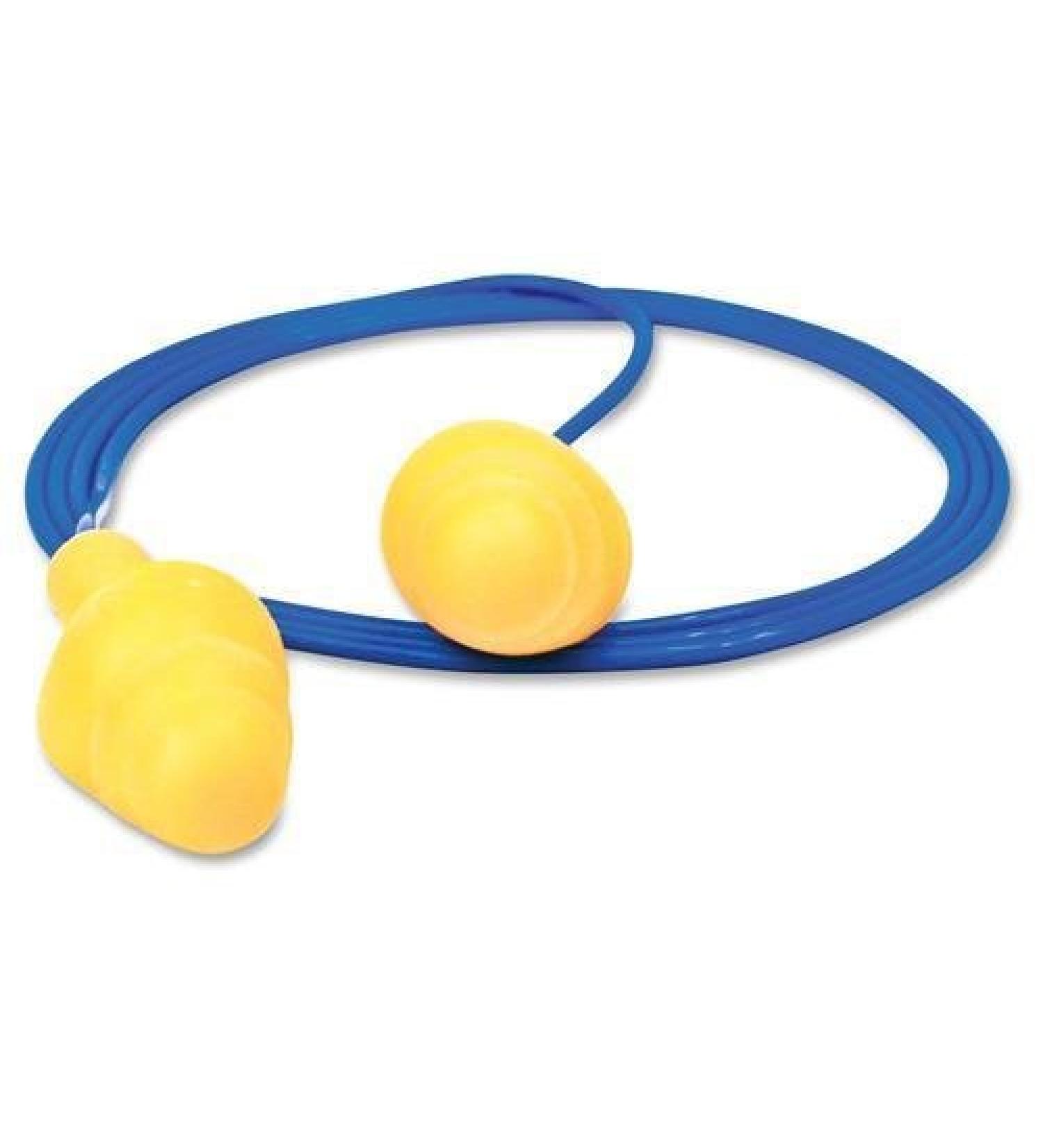 3M 3404004 E A R UltraFit Earplugs Corded Premolded Yellow 100 Pairs