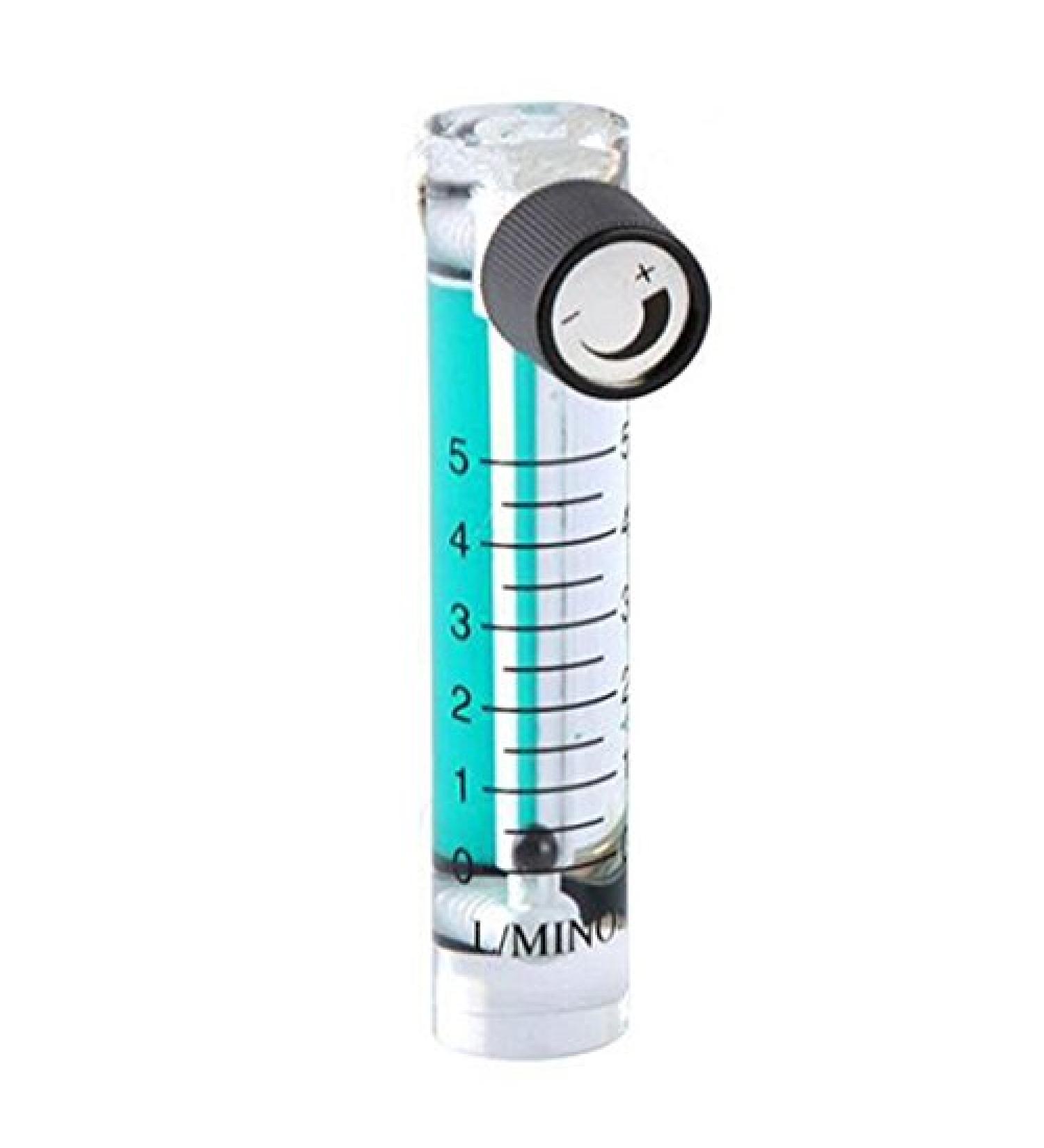 Floahazz 0.1-5LPM 1L Oxygen Meter Flowmeter with Control Valve for Oxygen Air - Buy Online on GoSupps.com