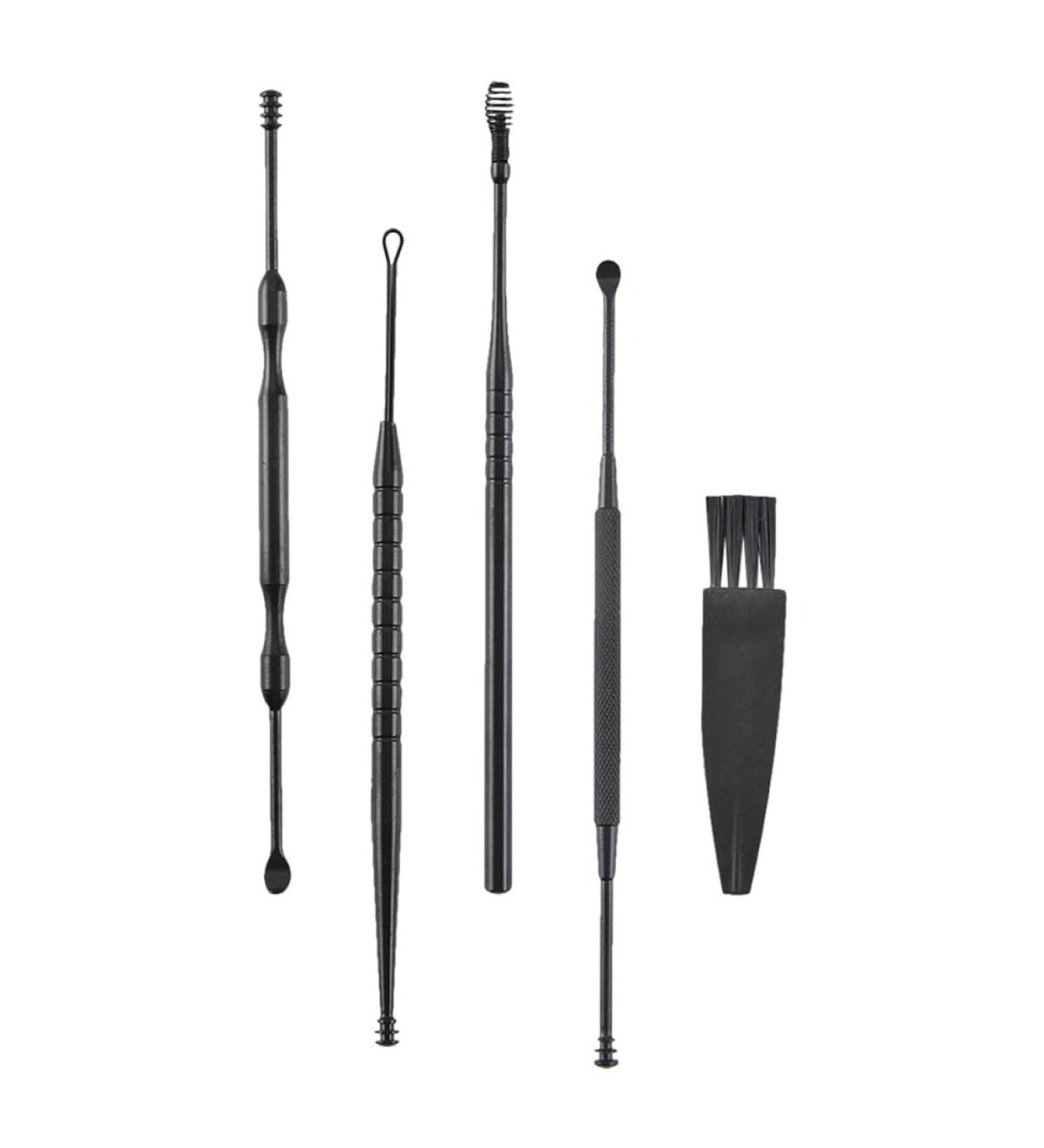 Abaodam Ear Wax Remover Tool Set 5pcs Spring Double-Head Rotating Ear Scoop Kit and Wax Removal in Home Use - Buy Online on GoSupps.com