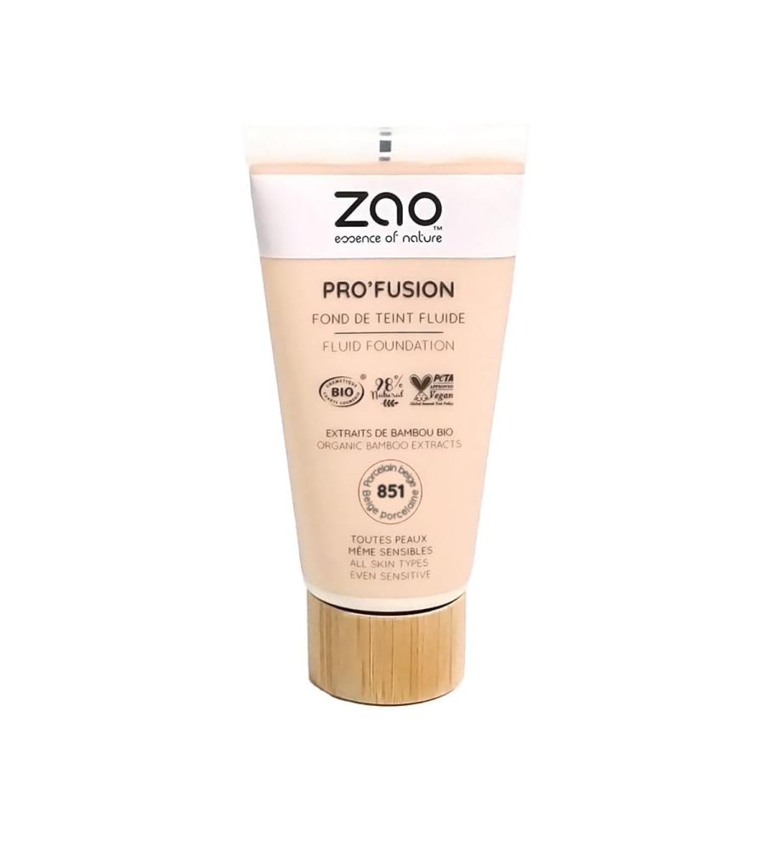 Zao ProFusion Fluid Foundation 851 Porcelain Beige