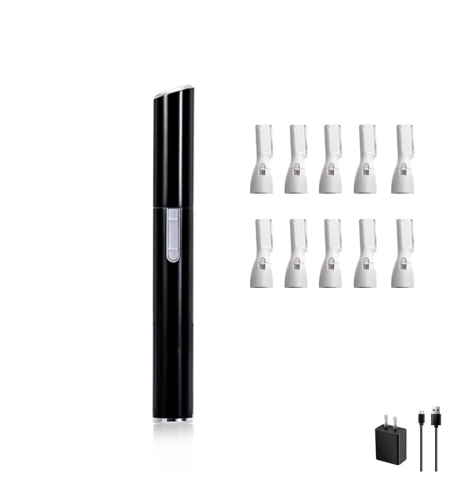 Sonic Smooth Eyebrow Trimmer - Rechargeable Electric Facial Hair Remover for Women | Painless Precision Grooming Tool for Face Chin Neck & Upper Lip (Black - Buy Online on GoSupps.com