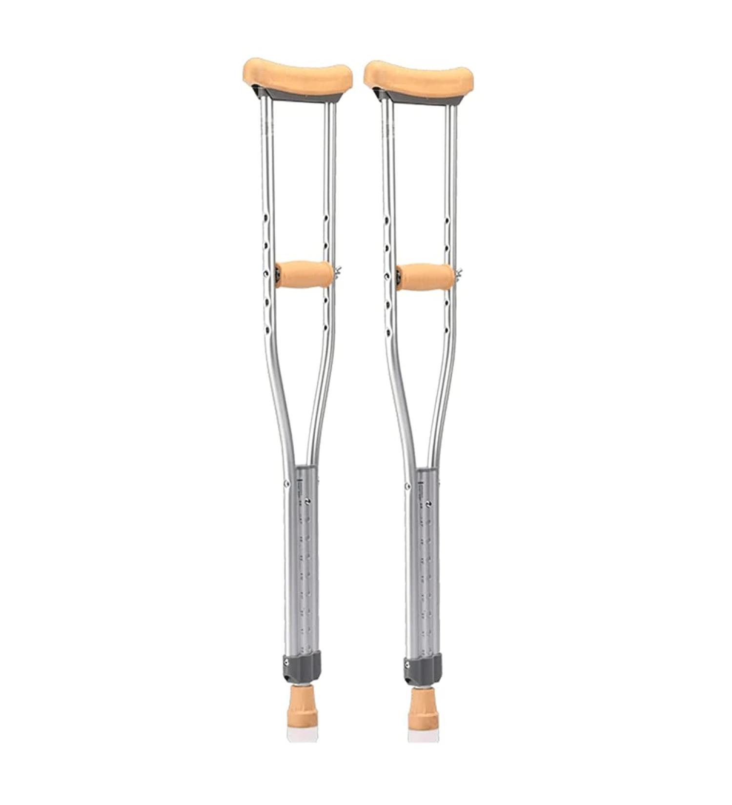 2pcs Underarm Crutches for Adults Aluminum Height Adjustable Armpit Crutches Men Women's Crutches Non-Slip Handy Cane Independence Medium - Buy Online on GoSupps.com