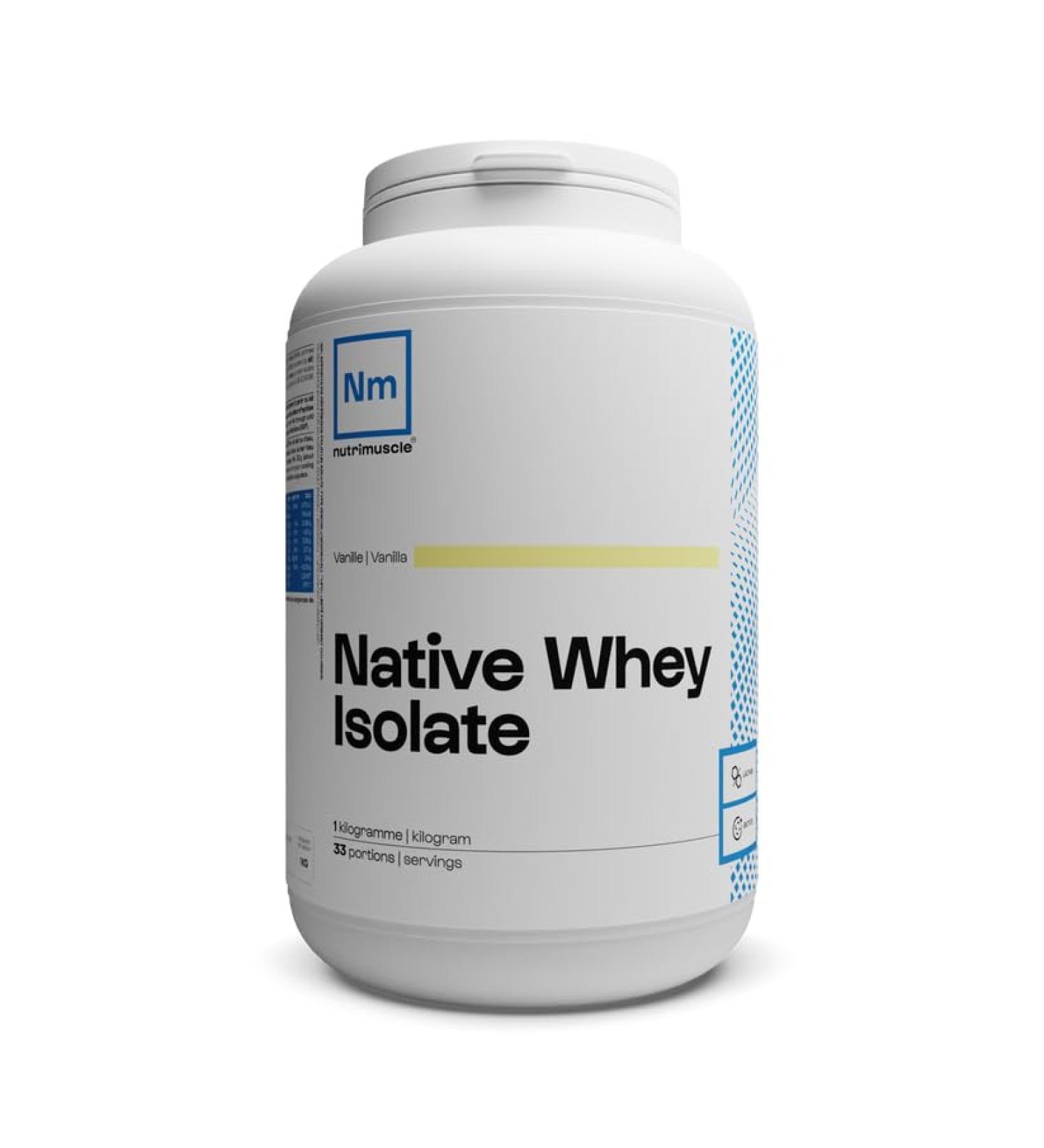Native Whey Isolate - 1kg Vanilla - French Milk - Up to 85% protein per dose - Whey Protein - Bodybuilding - Muscle Mass Gain | Nutrimuscle - Buy Online on GoSupps.com