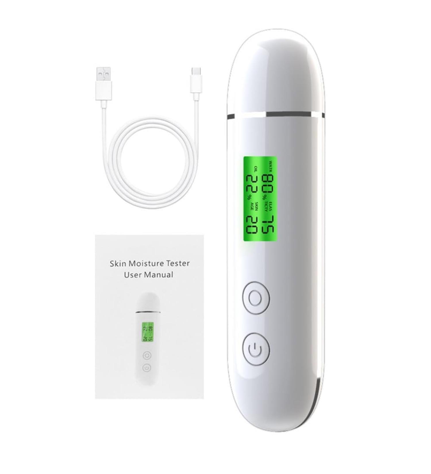 GUIJIALY Skin Water Cheek Elastic Skin Age Test Meter Face Skin Moisture&Oil Content Skin Analyzer Fluorescent Agent Detector Easy to Use - Buy Online on GoSupps.com