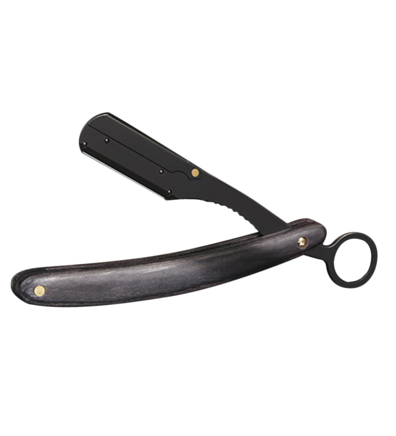 Beavorty Folding Knife Holder & Chestnut Razor Holder for Men | Stainless Steel Manual Razors with Wooden Handle - Buy Online on GoSupps.com